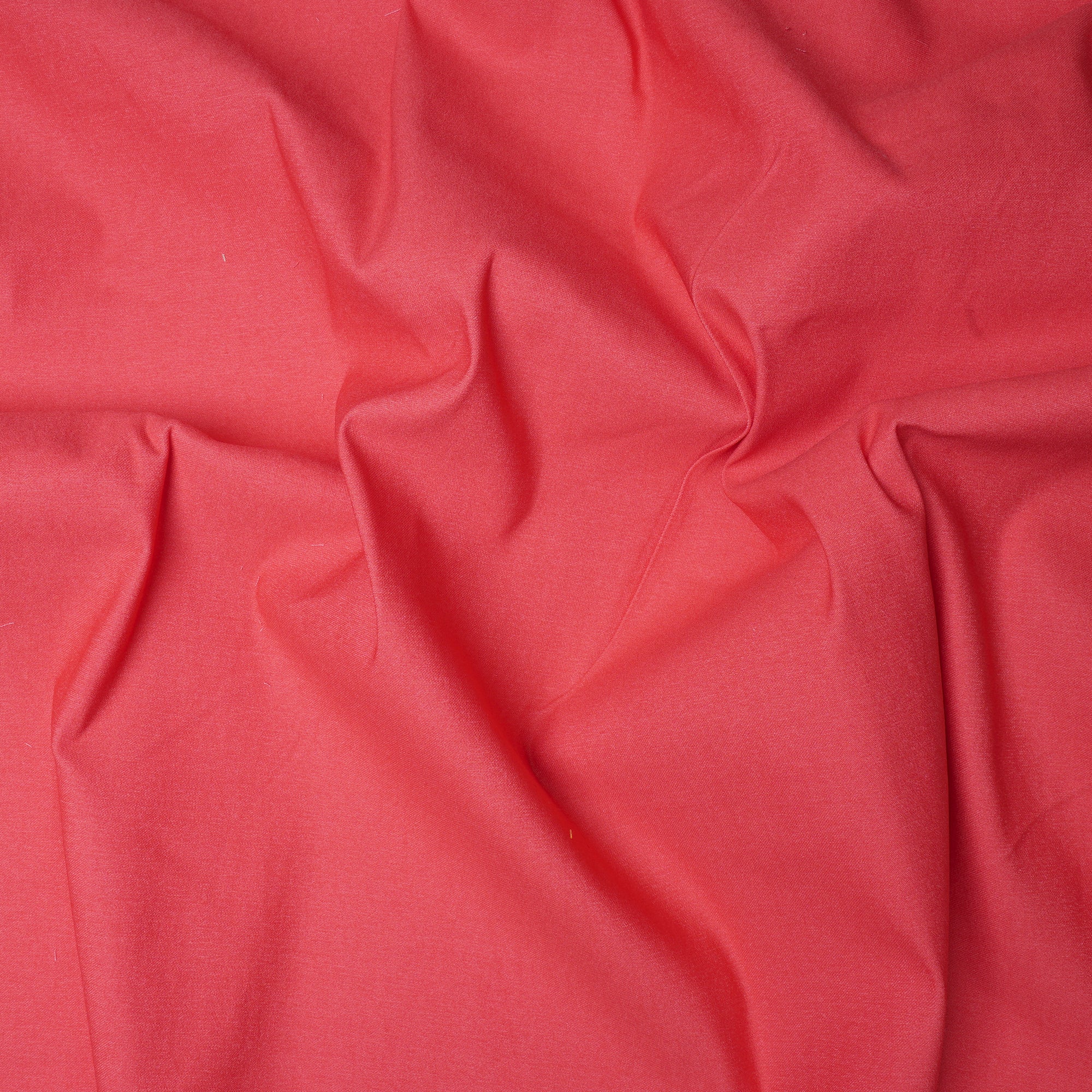 Hot Coral Plain Dyed Bengaline Lycra Fabric