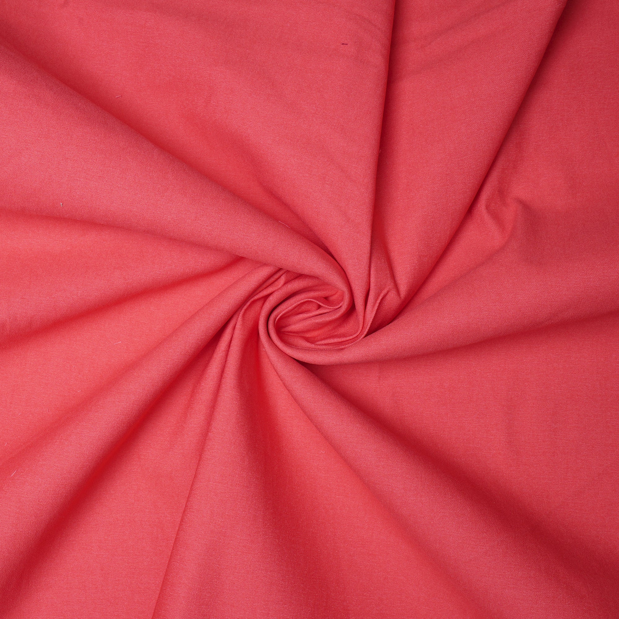 Hot Coral Plain Dyed Bengaline Lycra Fabric