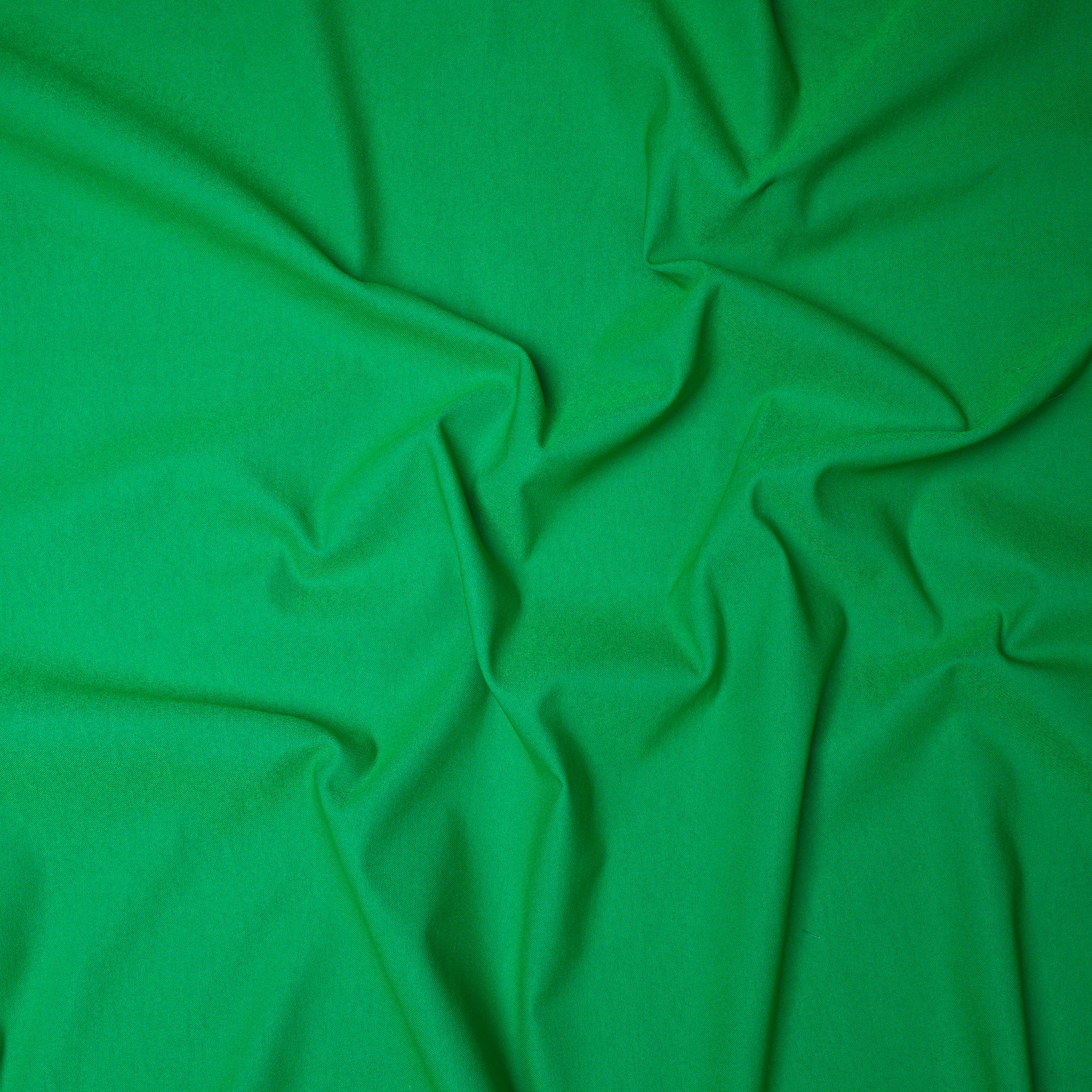 Parrot Green Plain Dyed Bengaline Lycra Fabric