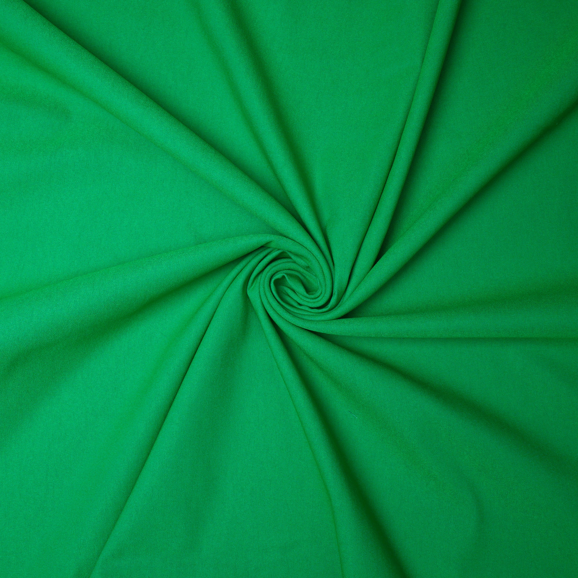 Parrot Green Plain Dyed Bengaline Lycra Fabric