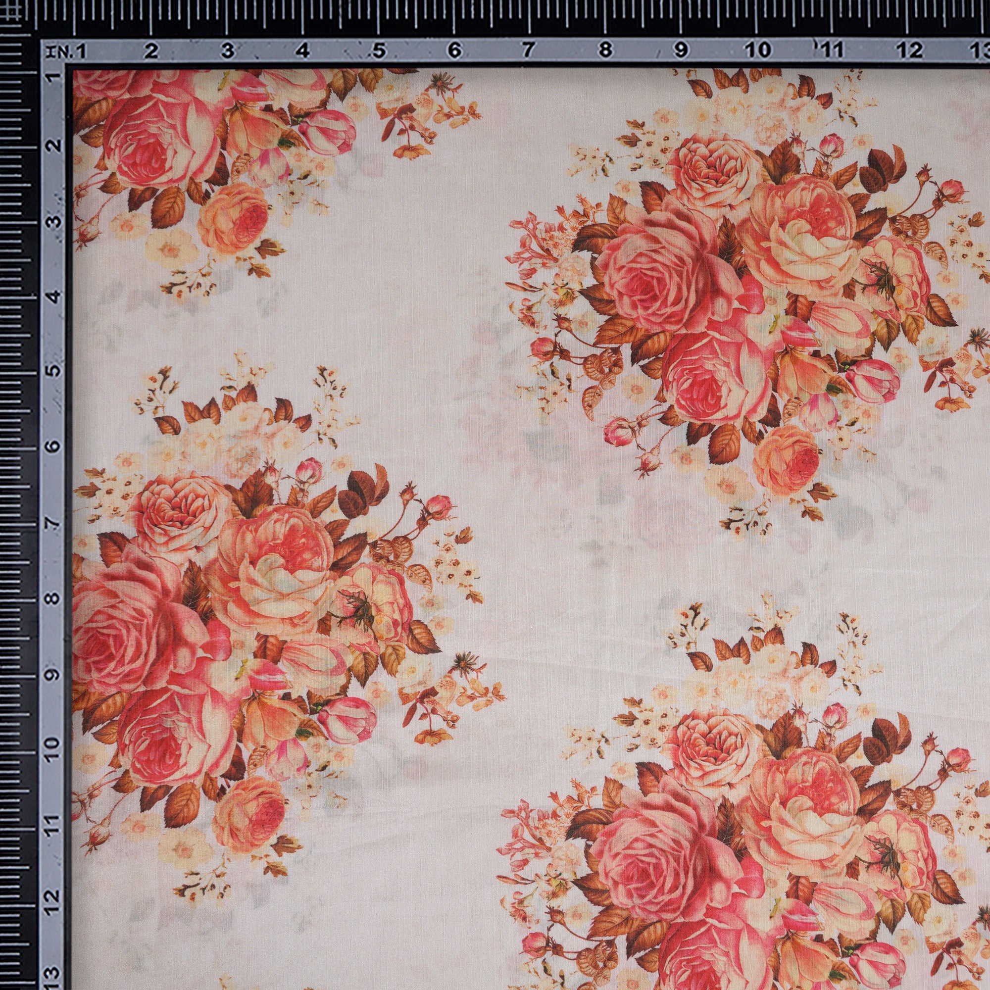 Tint Pint Floral Pattern Printed Crepe Fabric