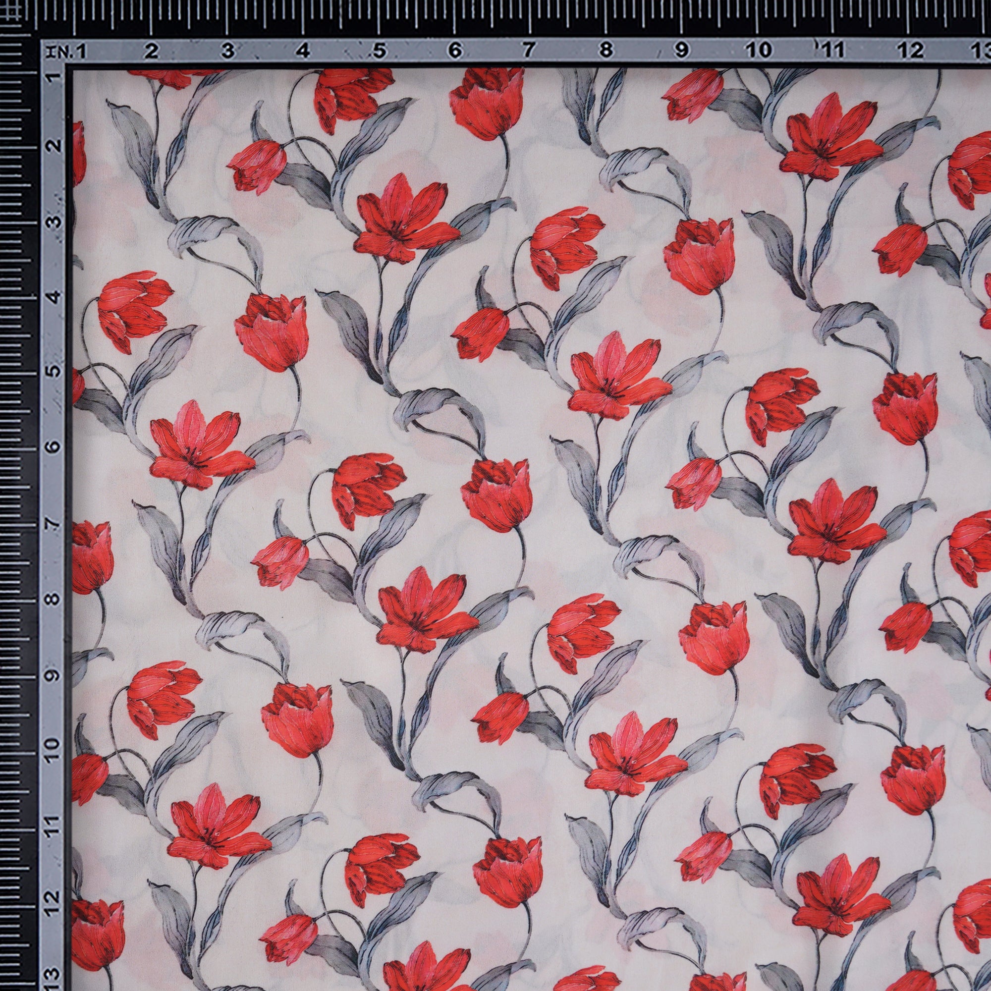 Tint Pint Floral Pattern Printed Crepe Fabric