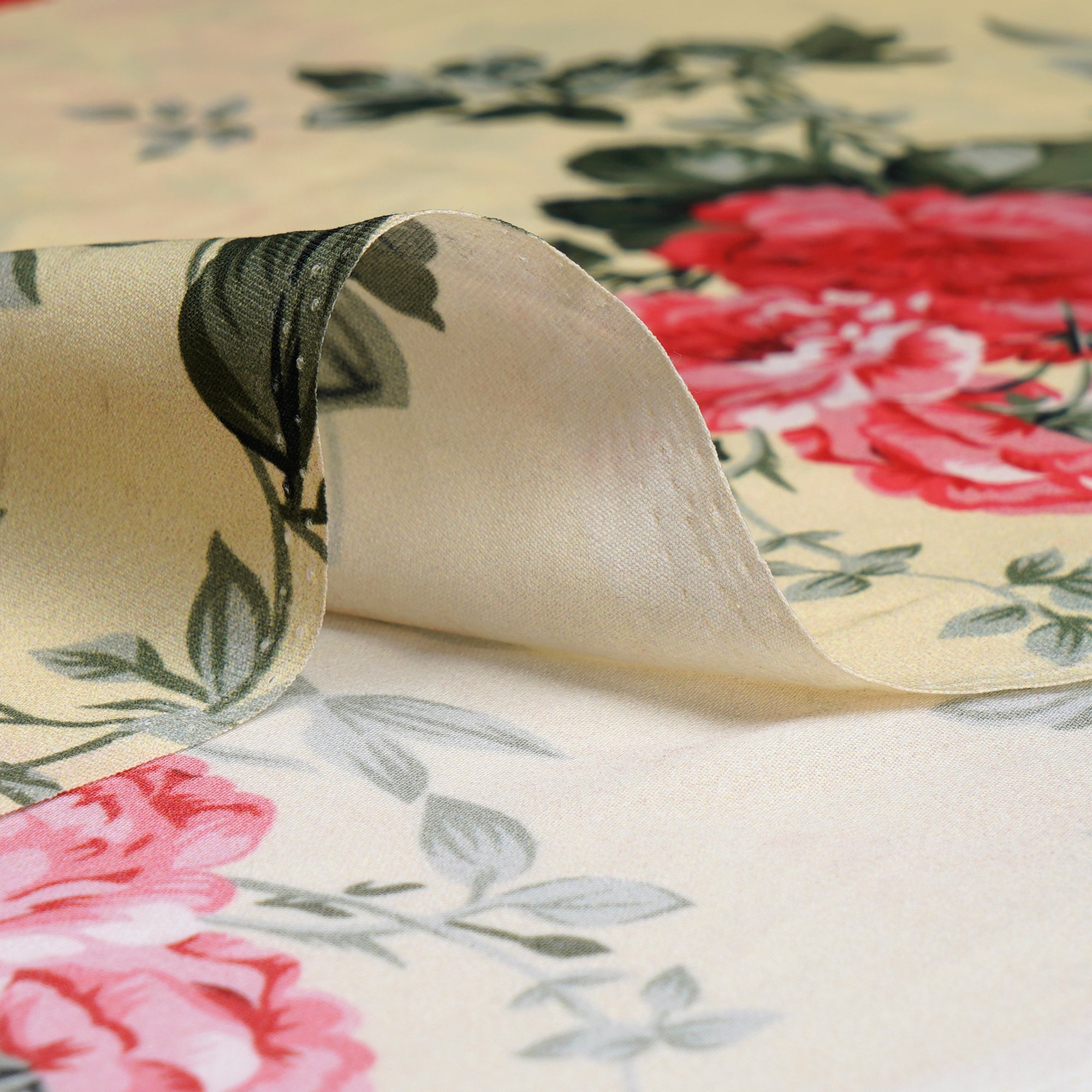 Chardonnay Floral Pattern Printed Crepe Fabric