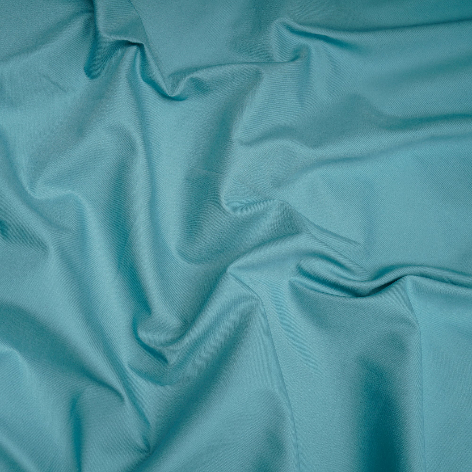 Aqua Haze Mill Dyed Mill Made Premium Cotton Satin Fabric