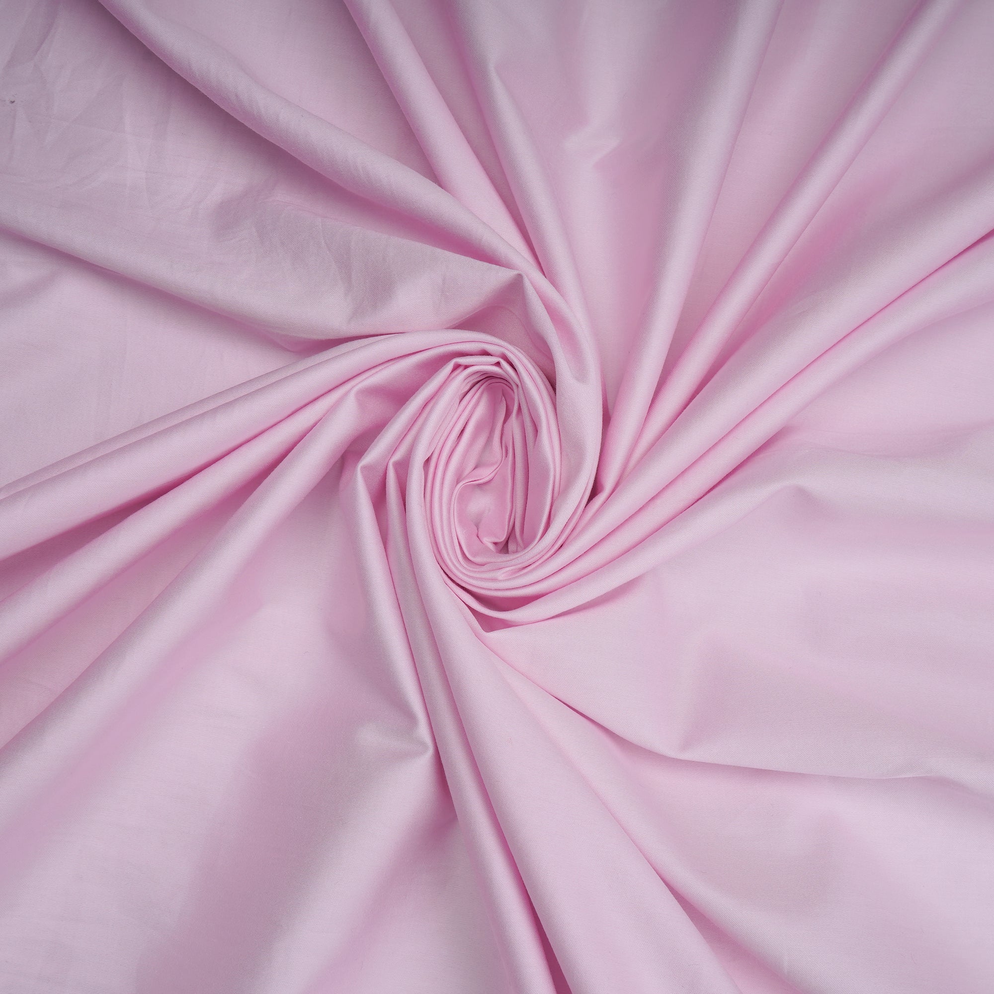 Baby Pink Mill Dyed Mill Made Premium Cotton Satin Fabric