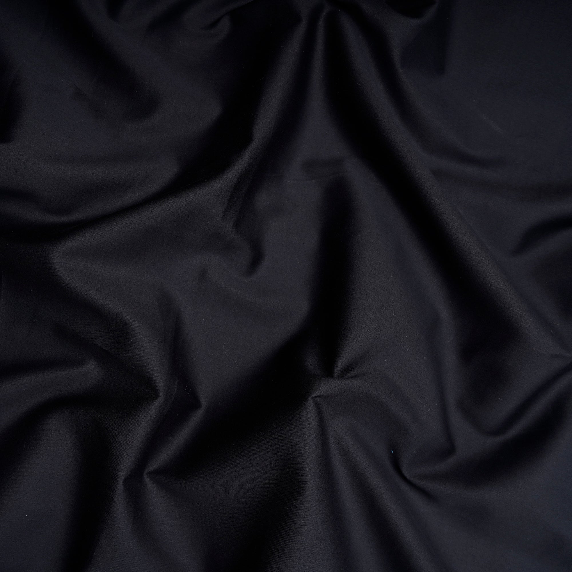 Black Mill Dyed Mill Made Premium Cotton Satin Fabric