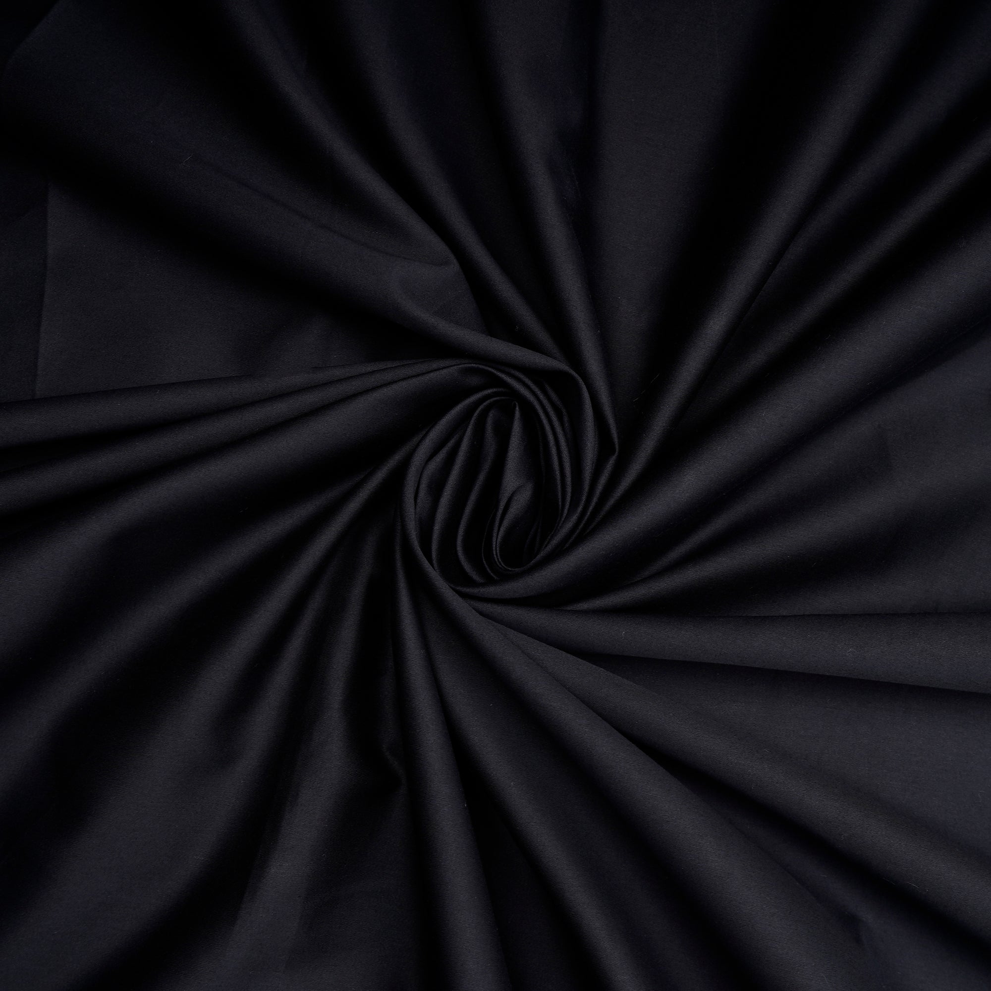 Black Mill Dyed Mill Made Premium Cotton Satin Fabric