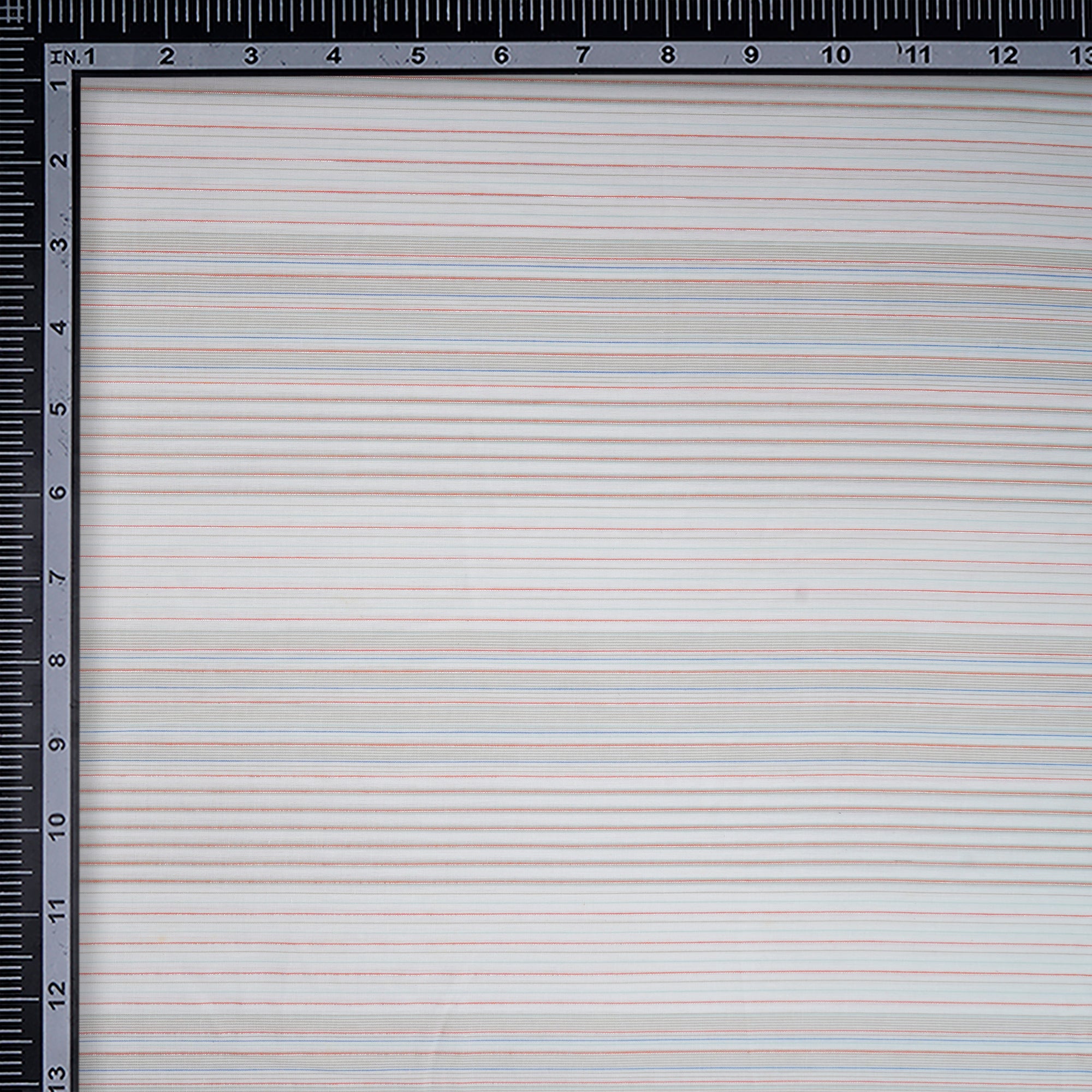 Off-White Stripe Pattern Yarn Dyed Cotton Fabric