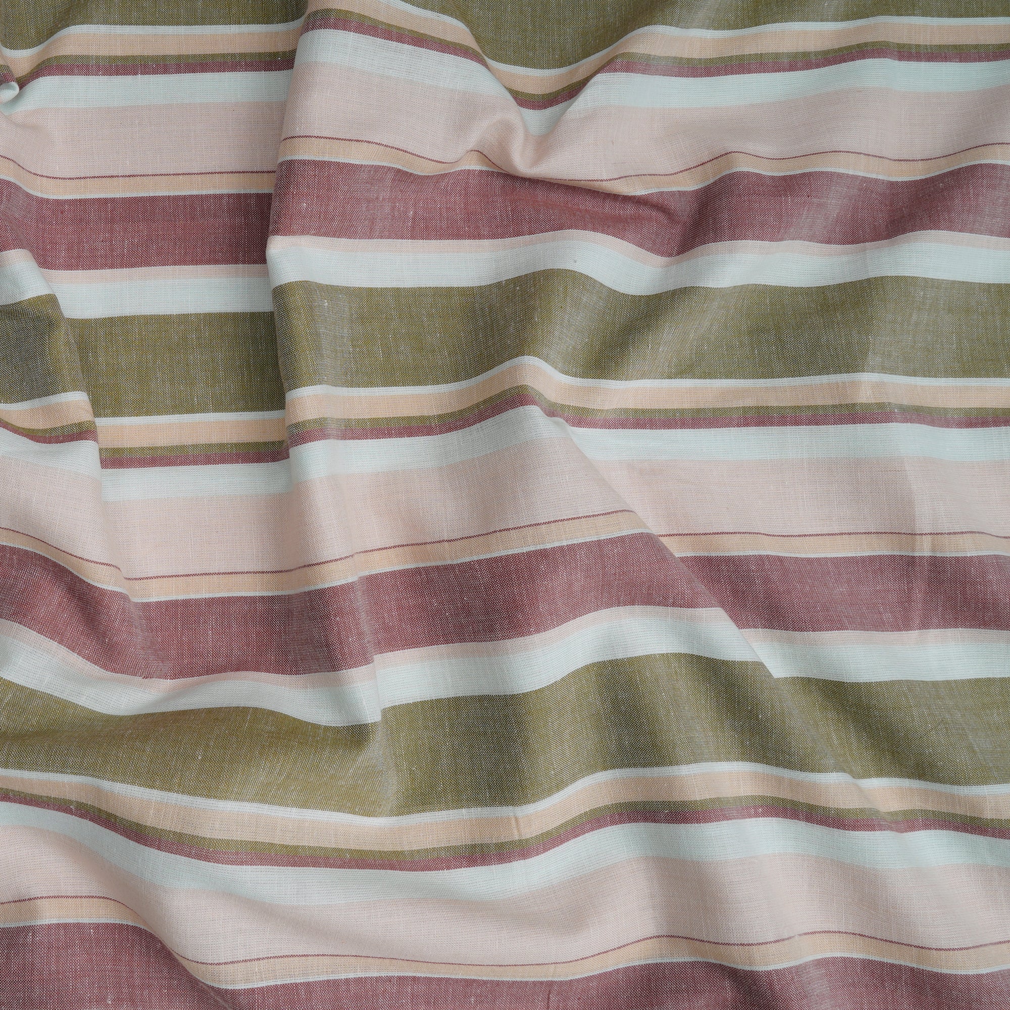 Multi Color Stripe Pattern Yarn Dyed Cotton Fabric