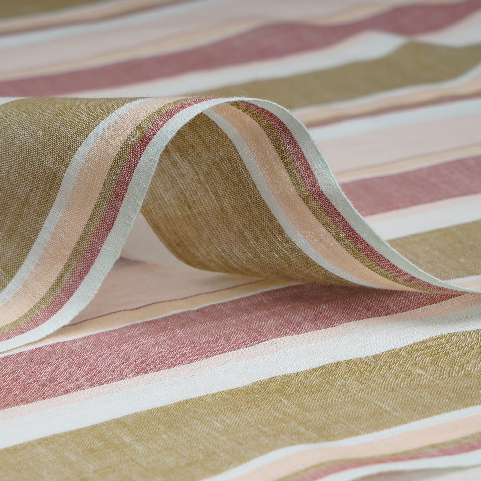 Multi Color Stripe Pattern Yarn Dyed Cotton Fabric