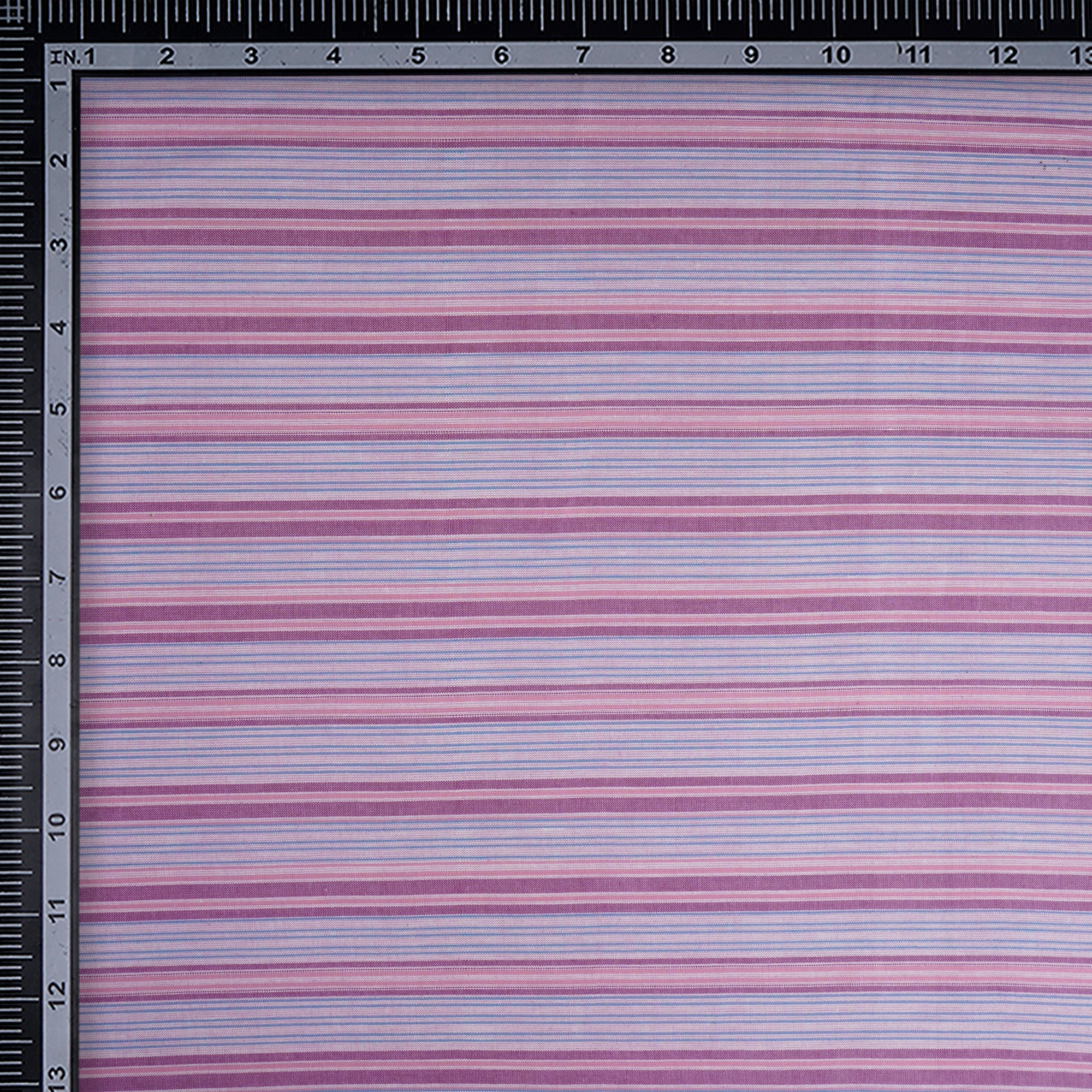 Purple Stripe Pattern Yarn Dyed Cotton Fabric