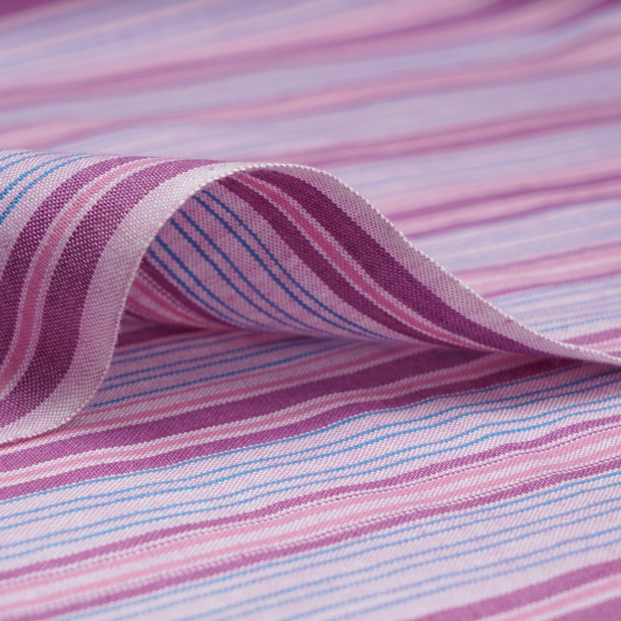 Purple Stripe Pattern Yarn Dyed Cotton Fabric