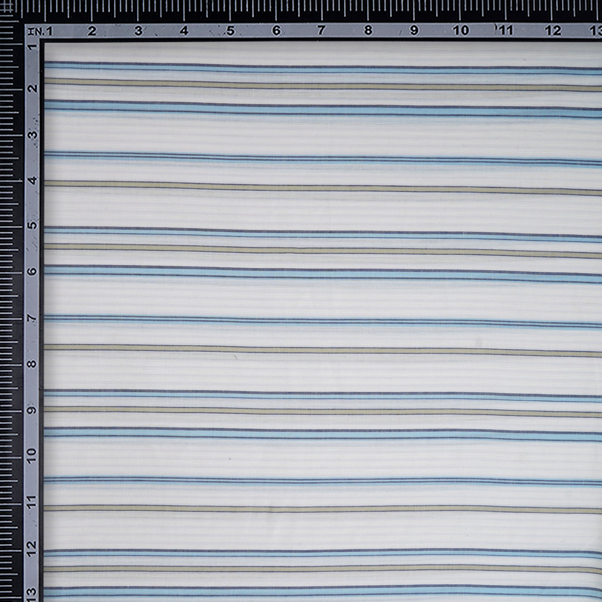 White Stripe Pattern Yarn Dyed Cotton Fabric