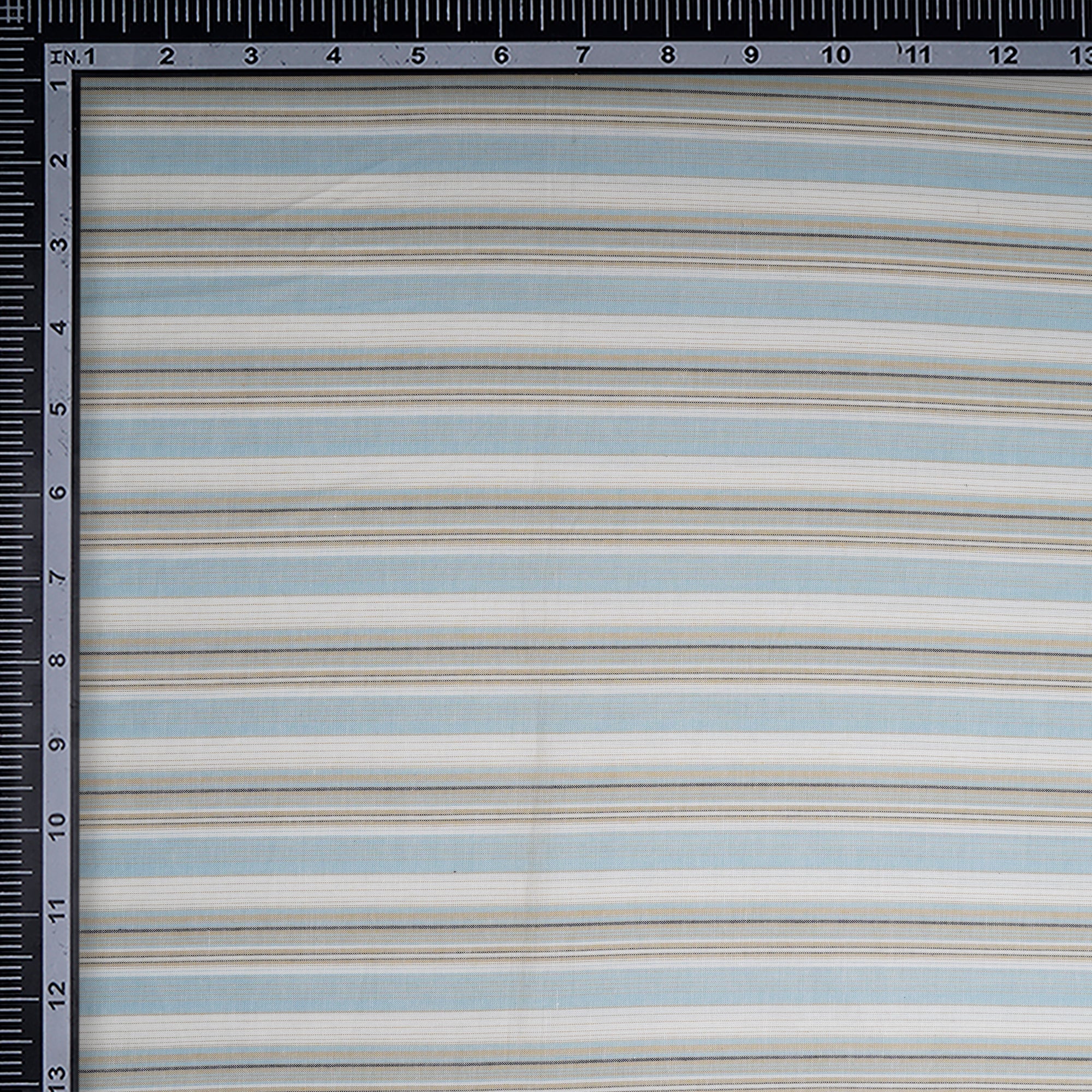 White Stripe Pattern Yarn Dyed Cotton Fabric