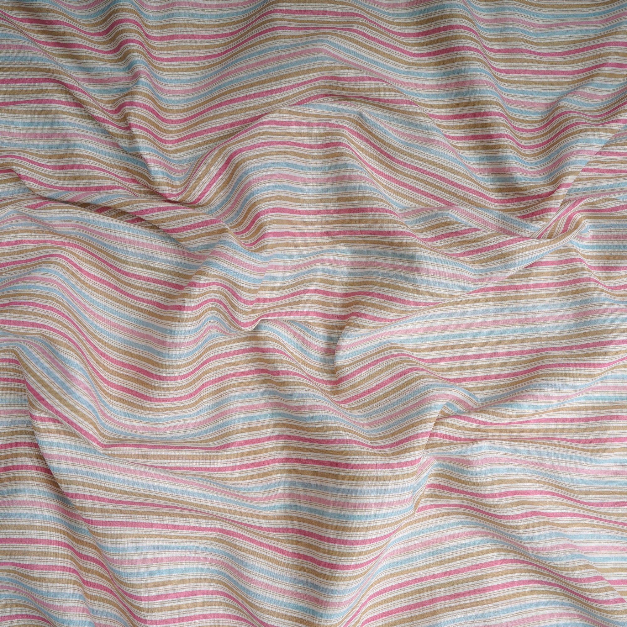 Multi Color Stripe Pattern Yarn Dyed Cotton Fabric