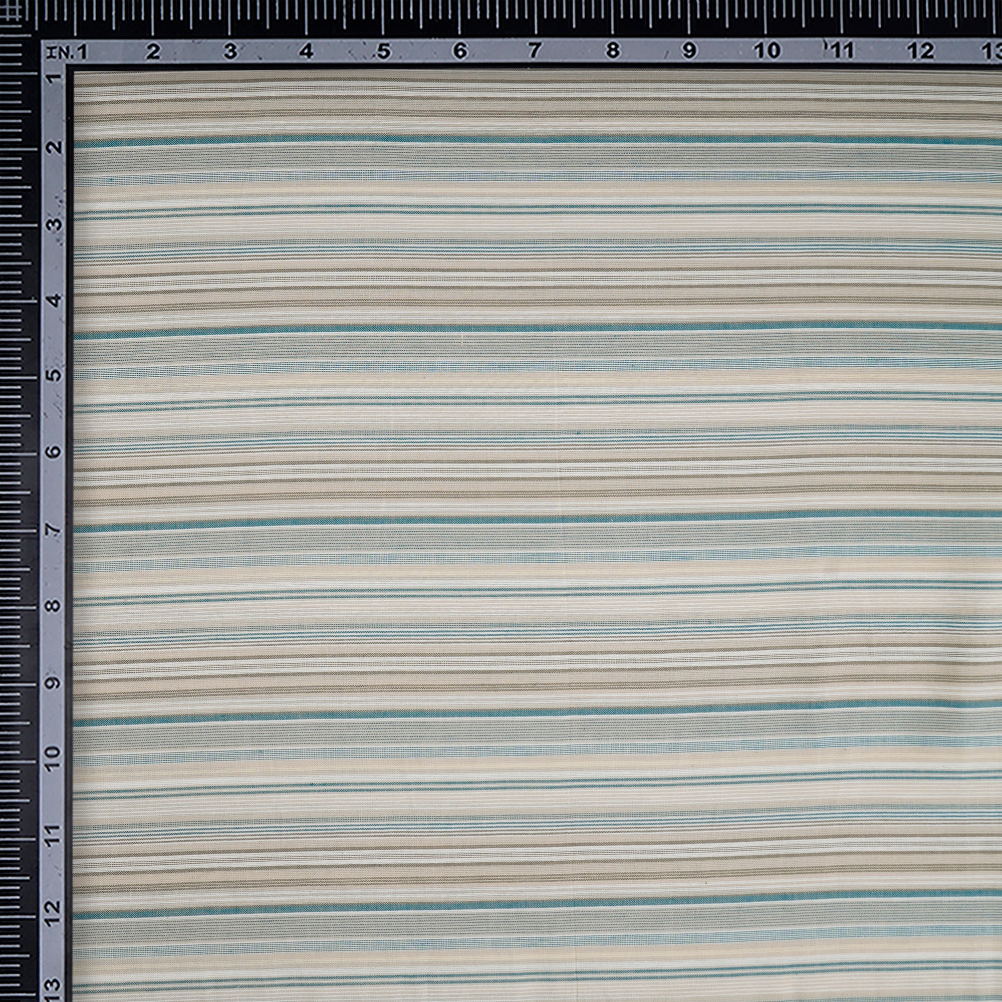 Cream Stripe Pattern Yarn Dyed Cotton Fabric