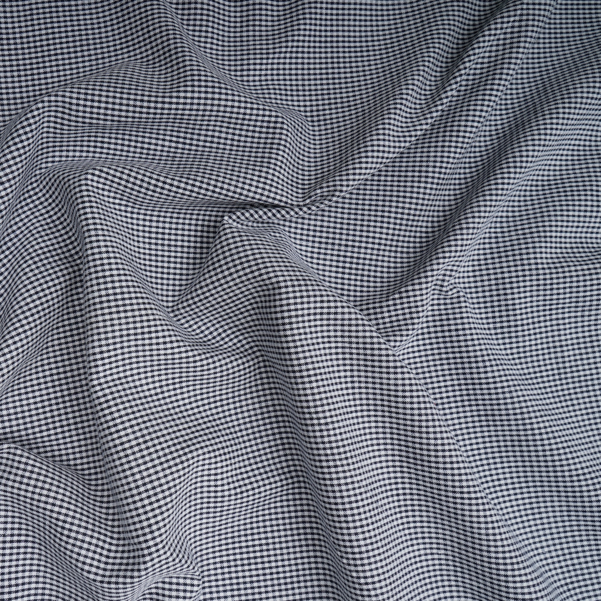 Black-White Check Pattern Yarn Dyed Cotton Fabric