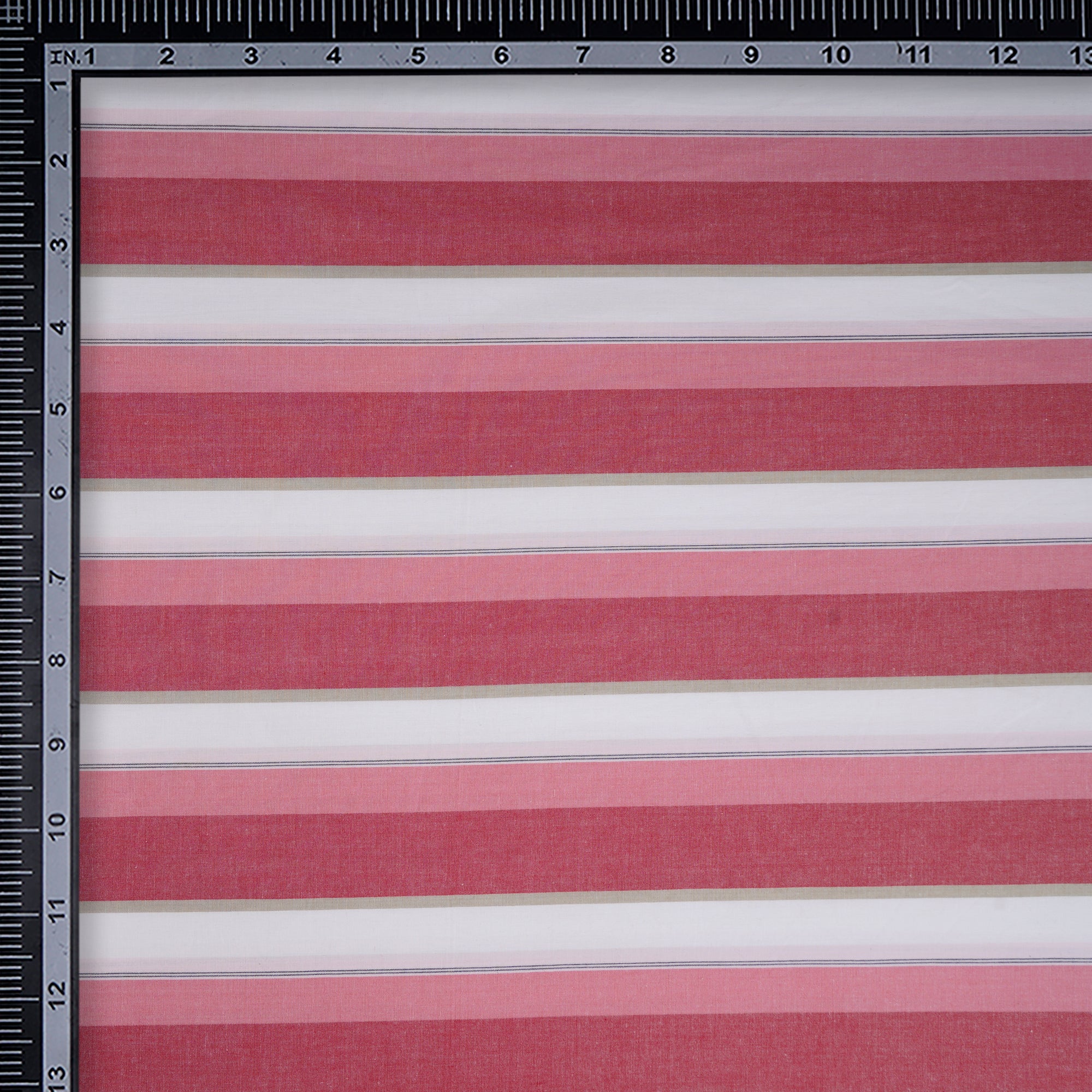 Red Stripe Pattern Yarn Dyed Cotton Fabric