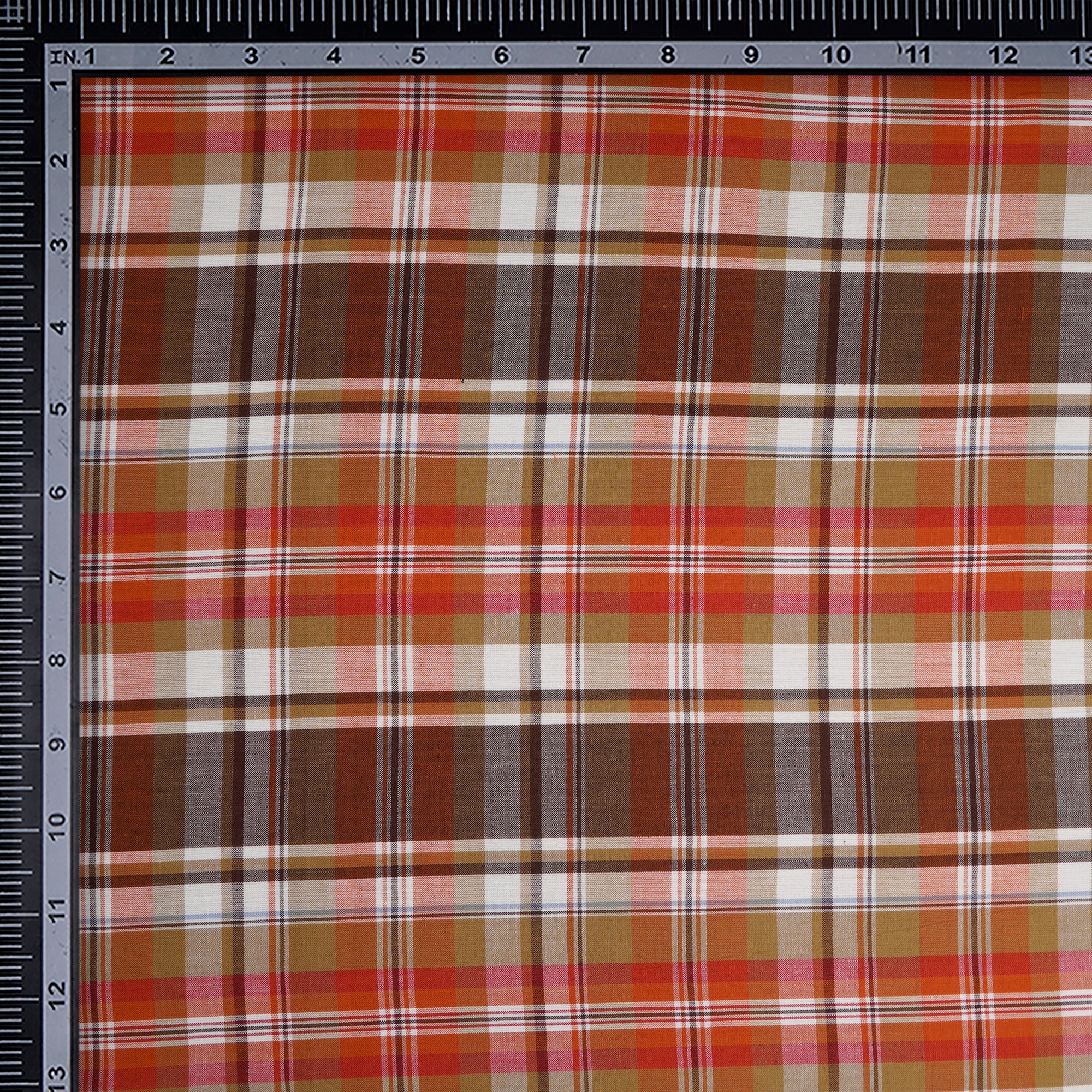 Multi Color Check Pattern Yarn Dyed Cotton Fabric