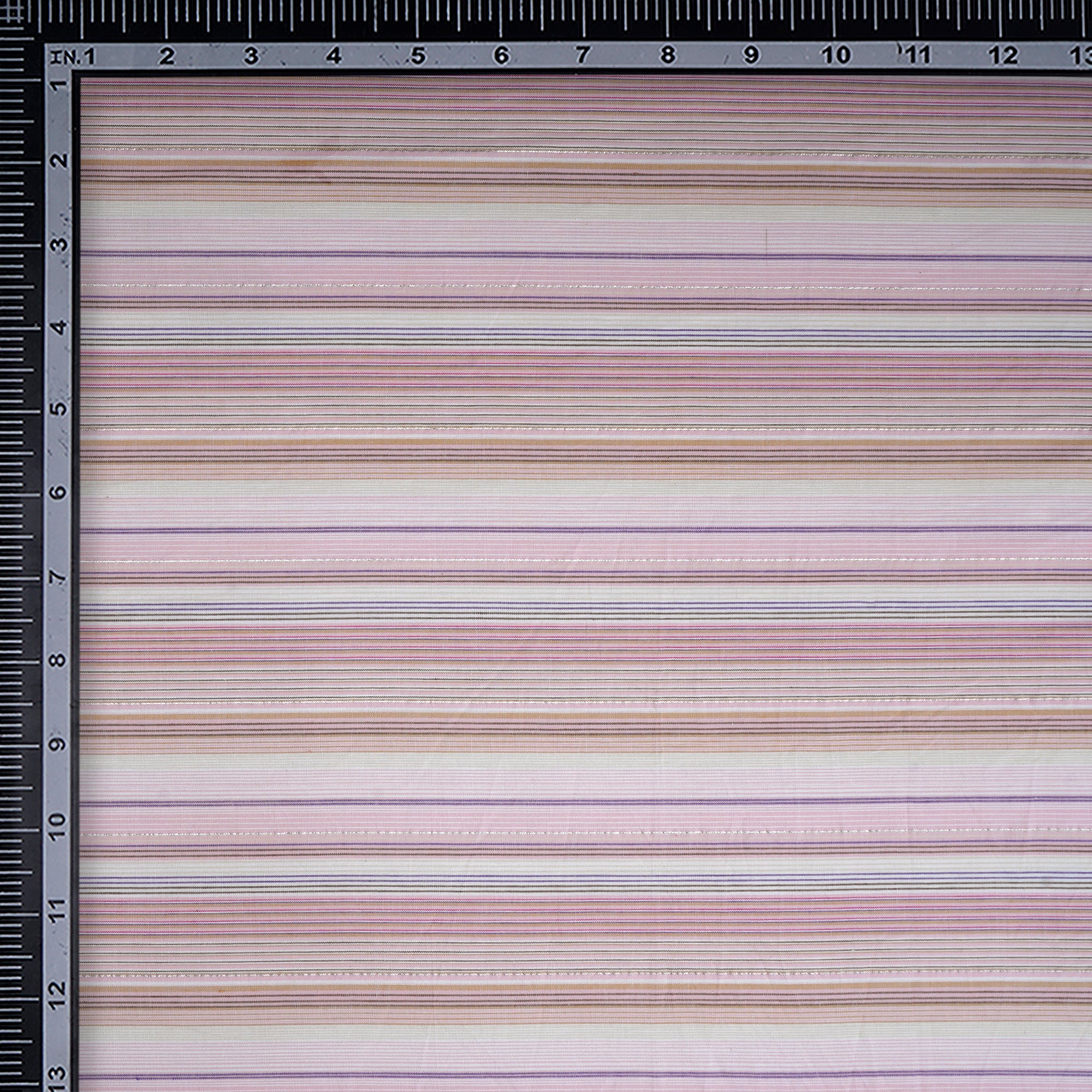 Light Pink Stripe Pattern Yarn Dyed Cotton Fabric