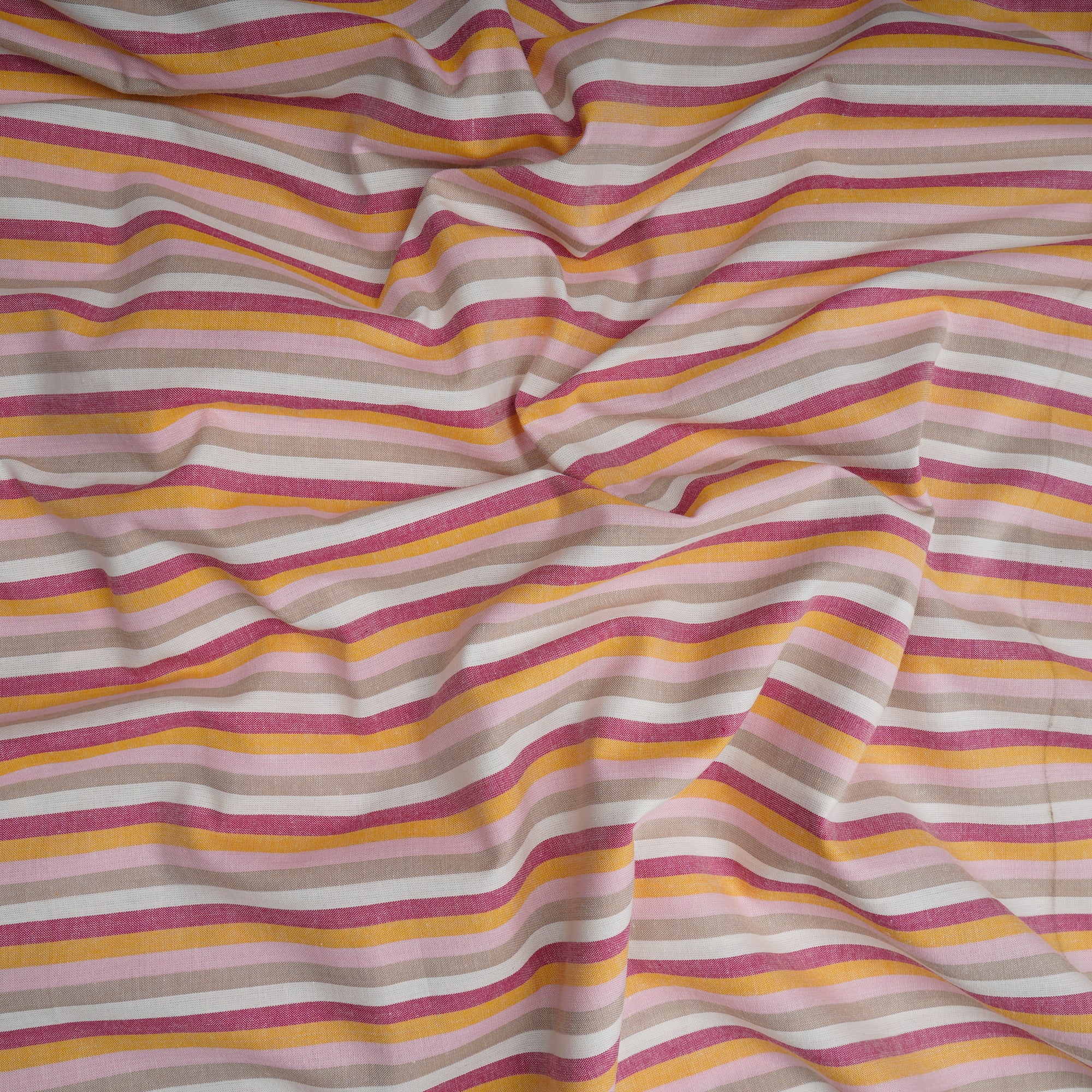 Multi Color Stripe Pattern Yarn Dyed Cotton Fabric