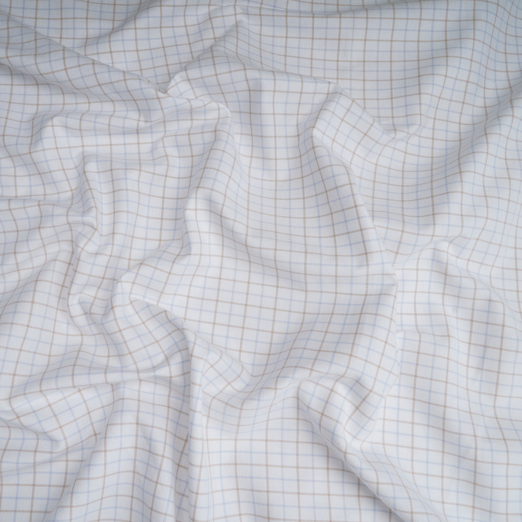 Off-White Check Pattern Yarn Dyed Cotton Fabric