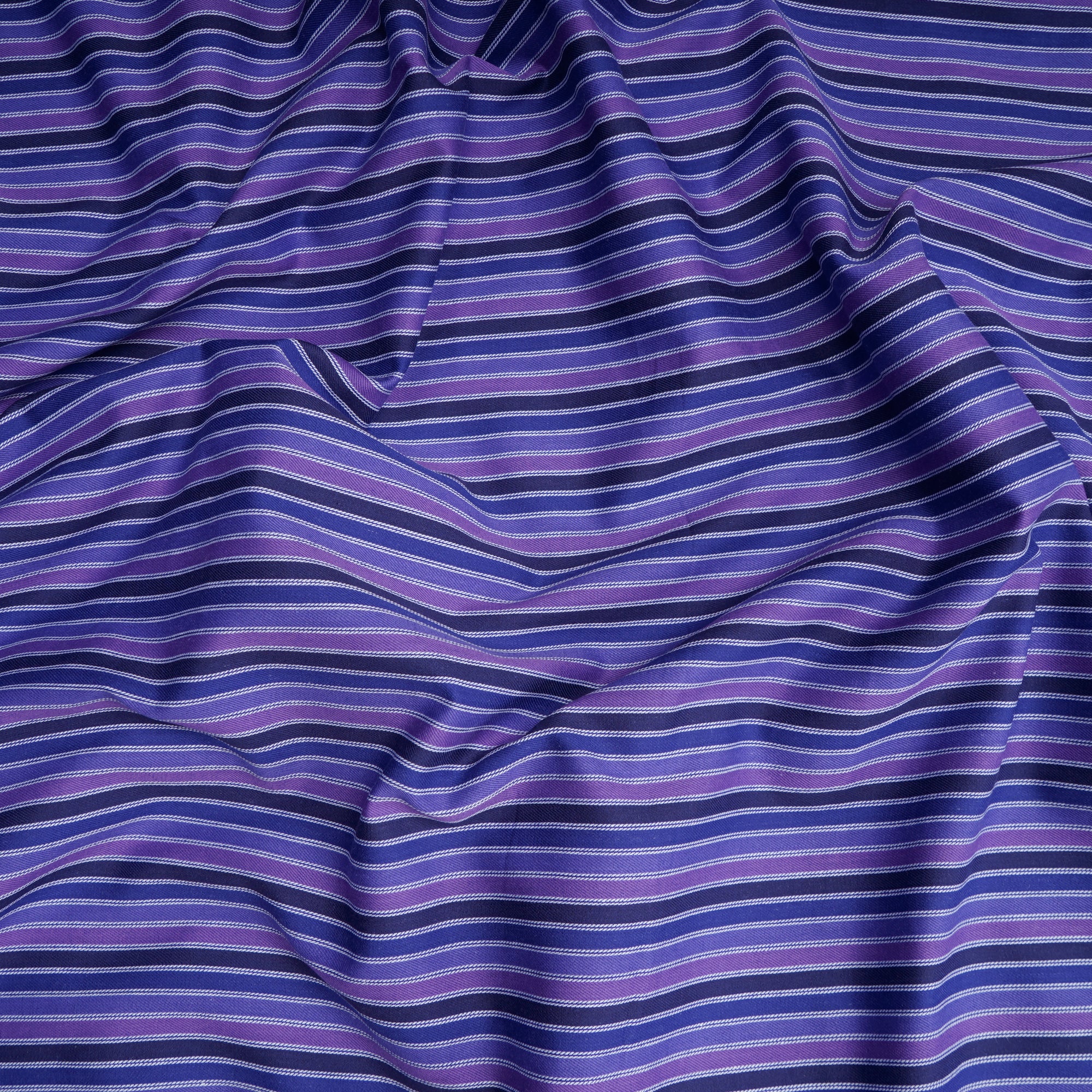 Voilet Stripe Pattern Yarn Dyed Cotton Fabric