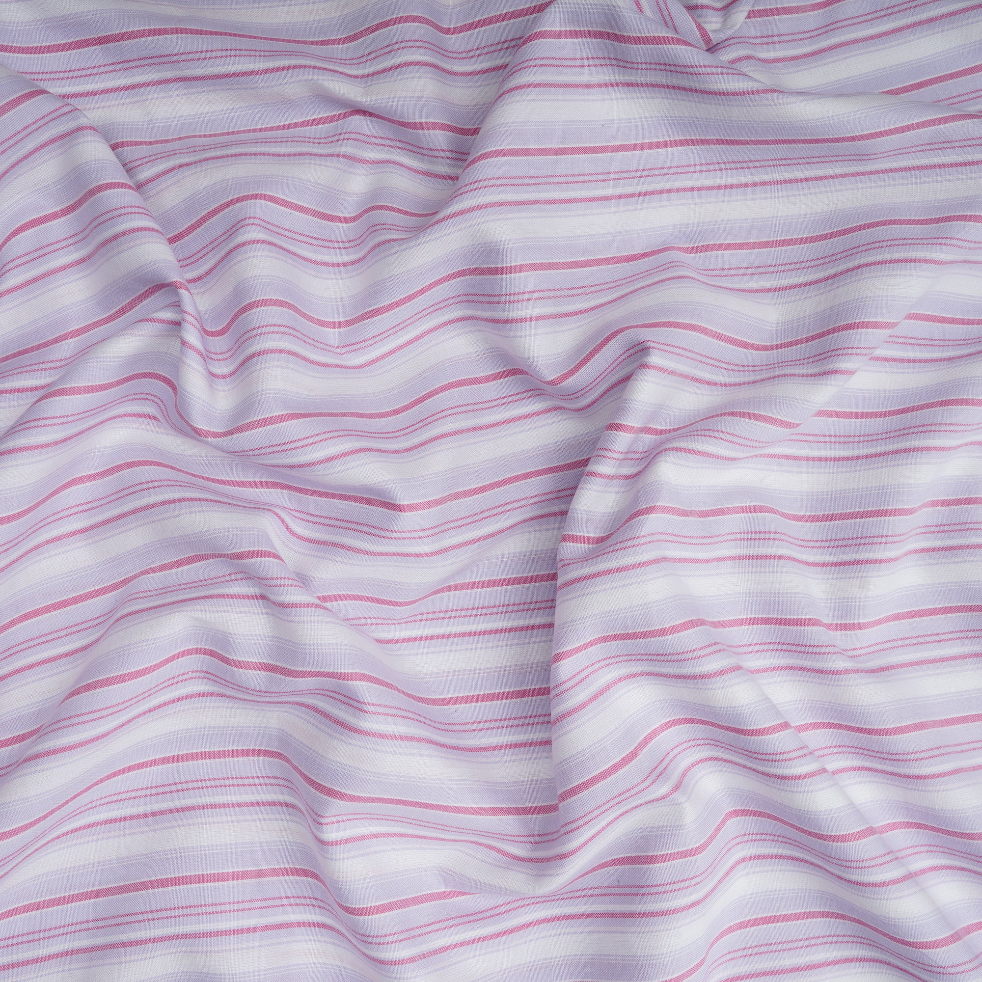 Off-White Stripe Pattern Yarn Dyed Cotton Fabric