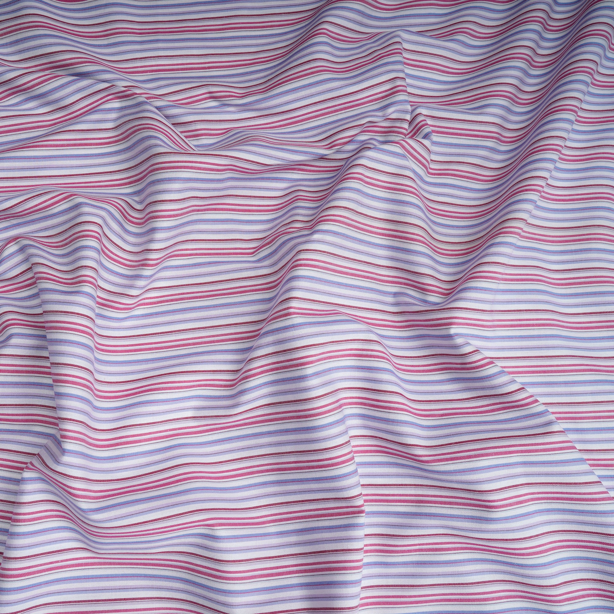 Off-White Stripe Pattern Yarn Dyed Cotton Fabric