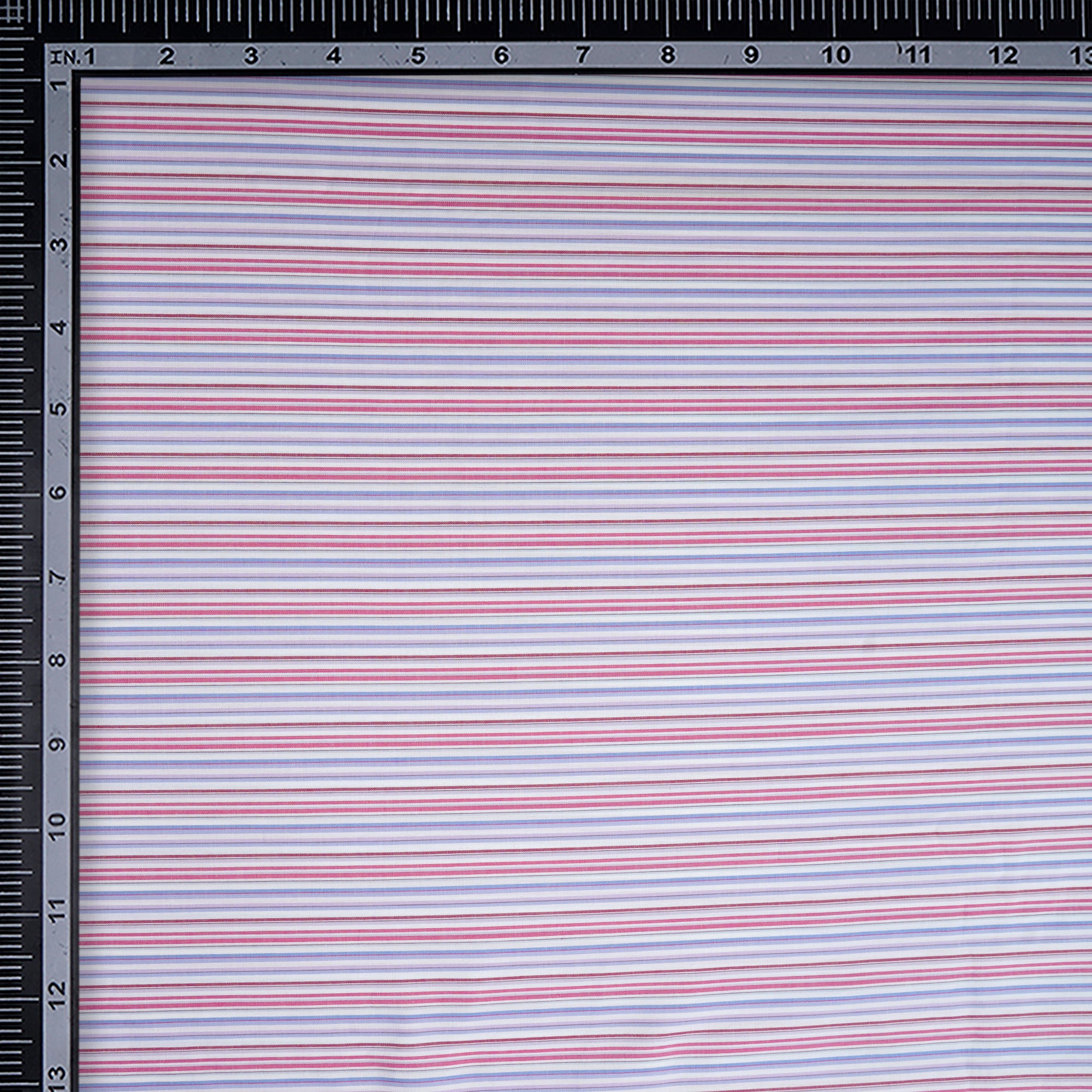 Off-White Stripe Pattern Yarn Dyed Cotton Fabric