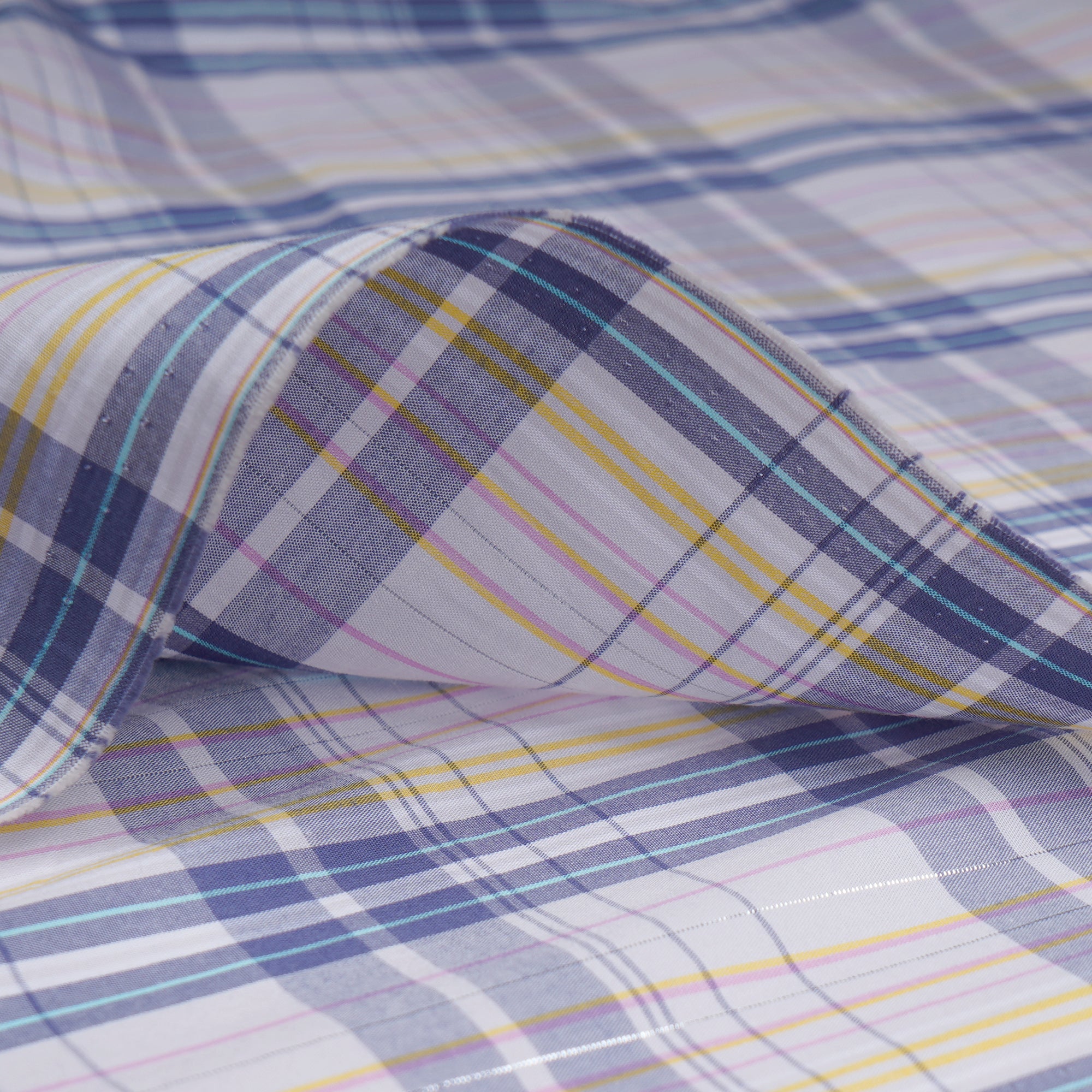 Multi Color Check Pattern Yarn Dyed Cotton Fabric