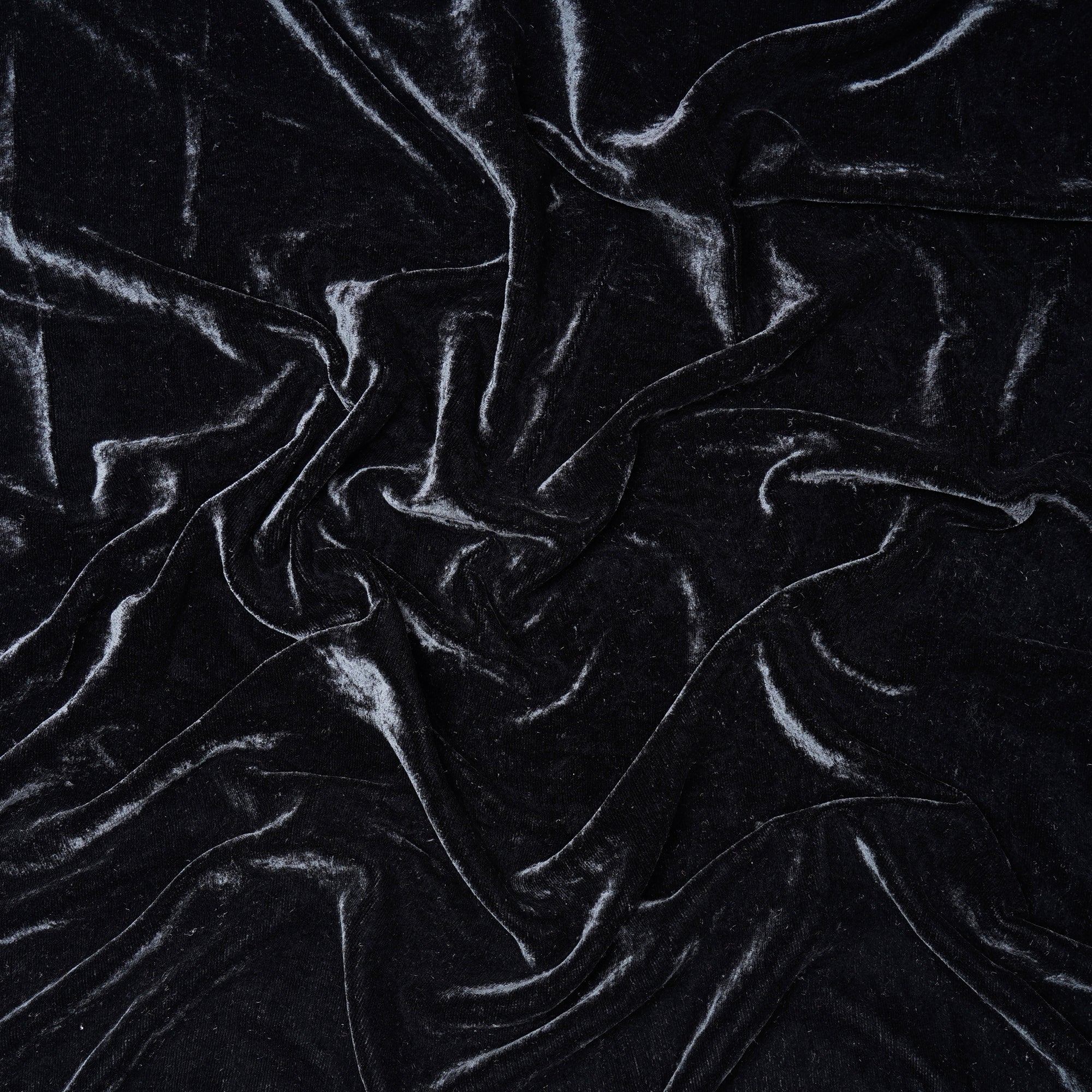 Black Imported Korean Velvet Fabric (44" Width)