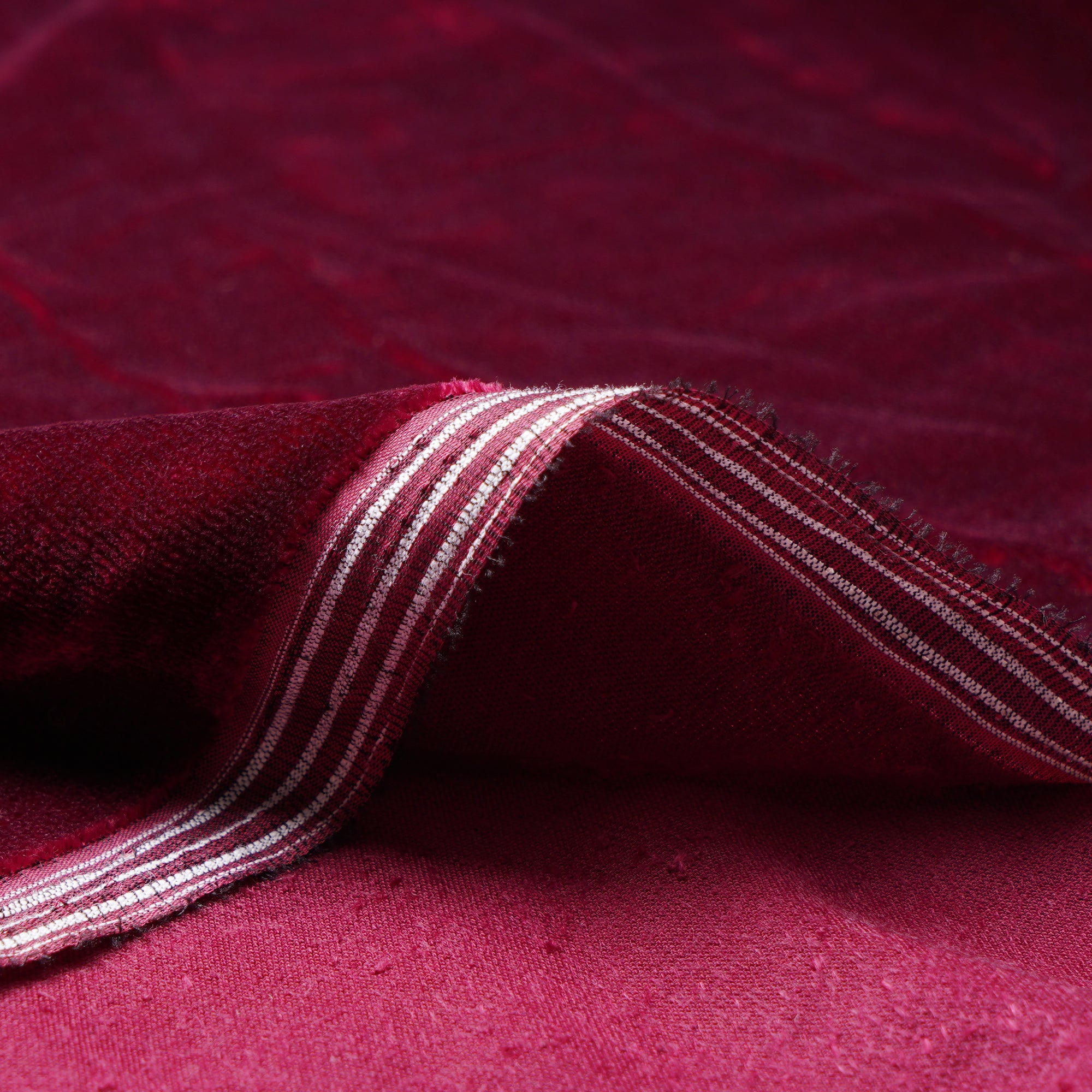 Maroon Imported Korean Velvet Fabric (44" Width)