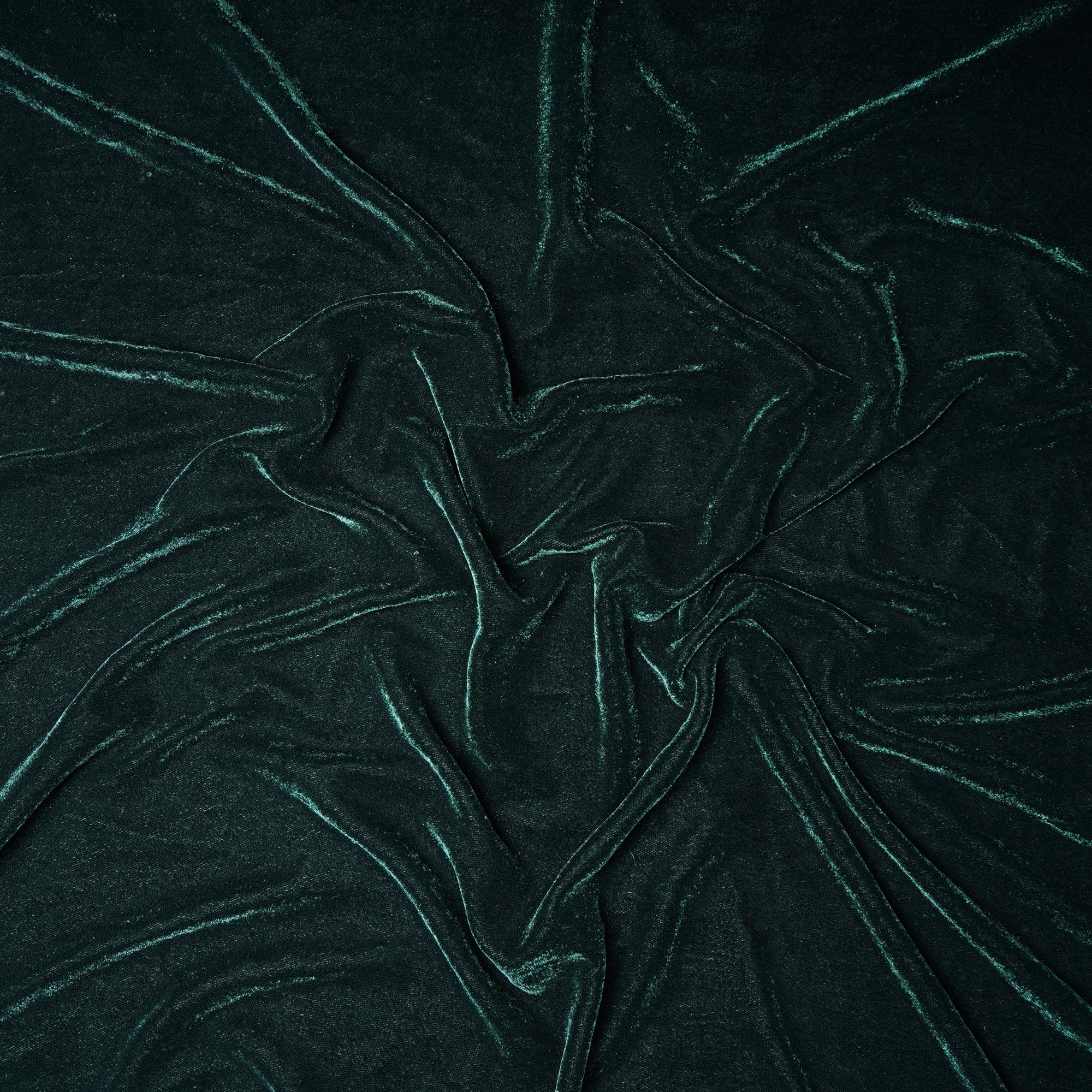 Deep Green Imported Korean Velvet Fabric (44" Width)