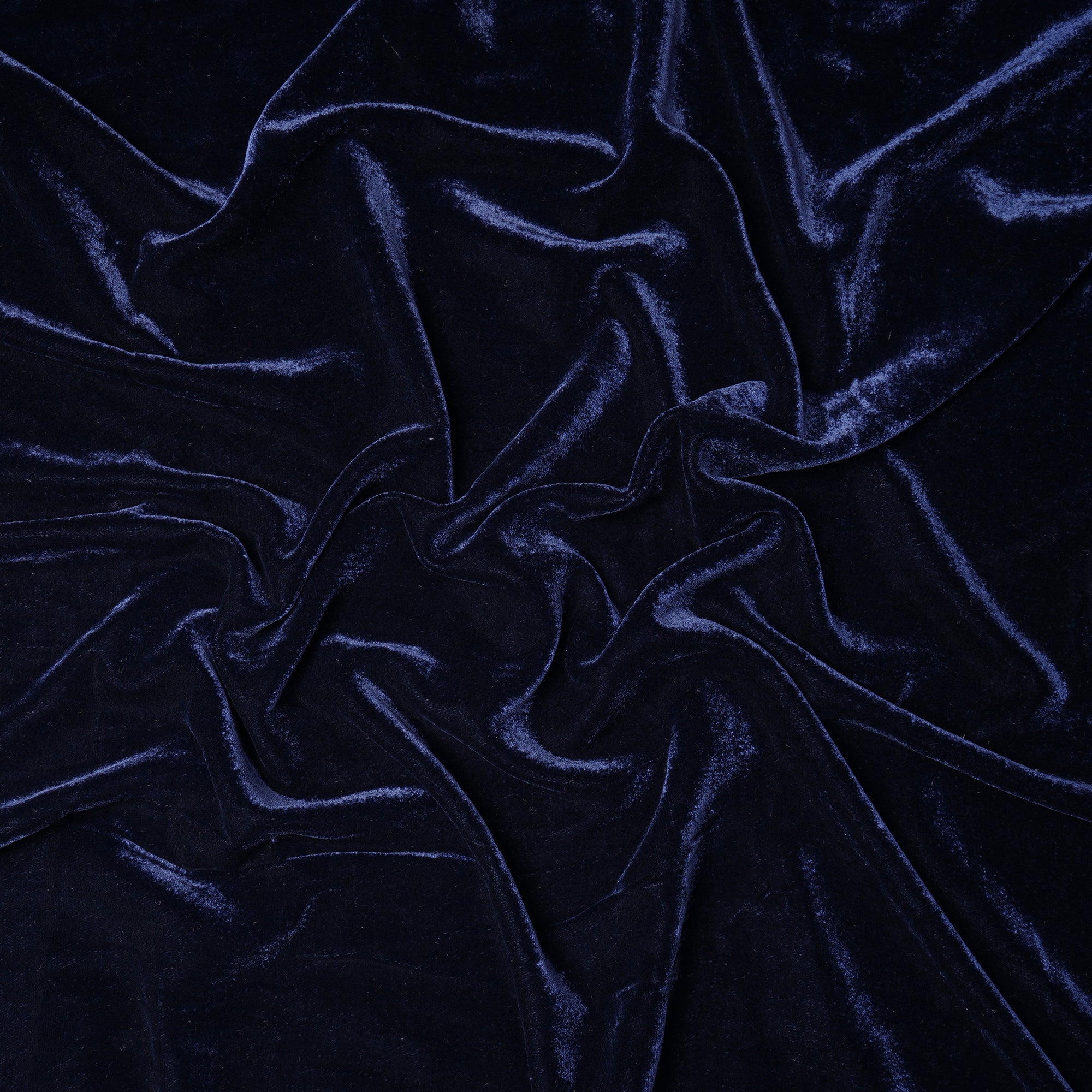 Navy Blue Imported Korean Velvet Fabric (44" Width)