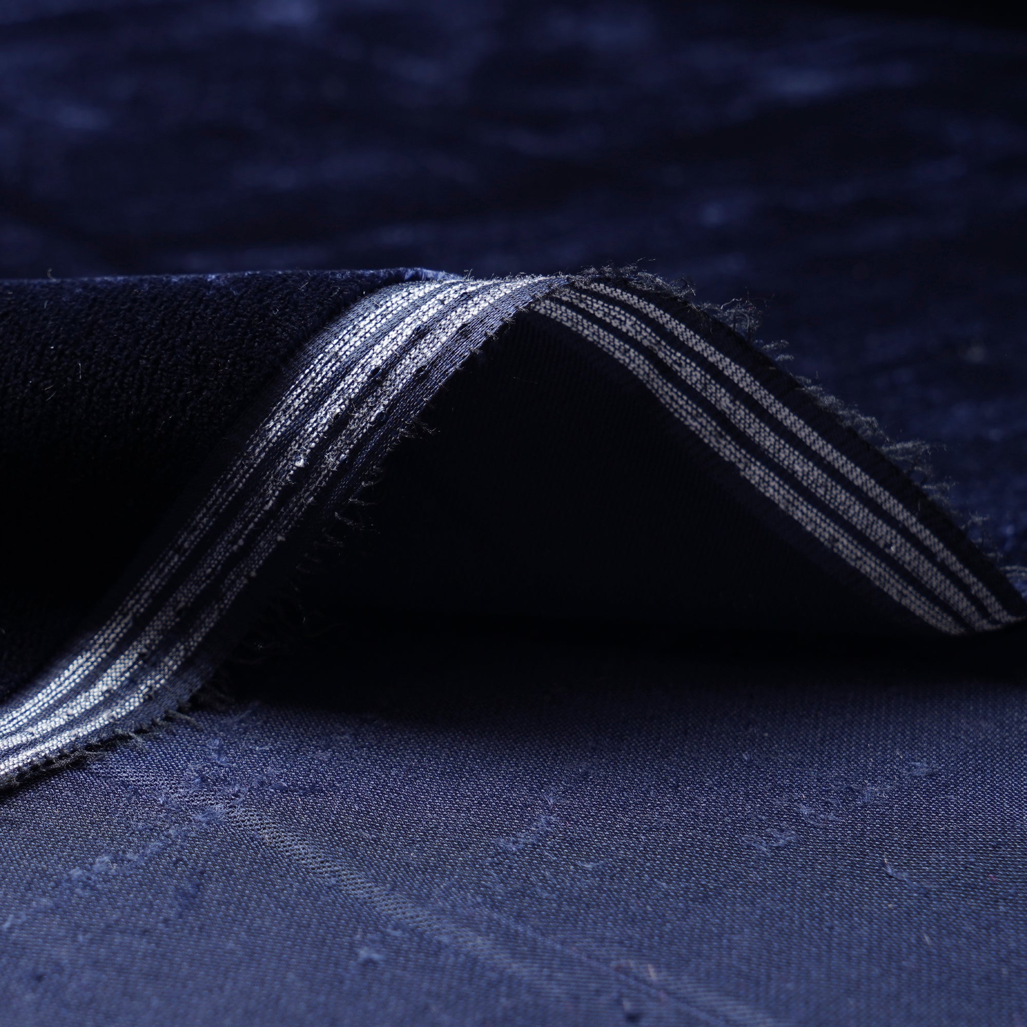 Navy Blue Imported Korean Velvet Fabric (44" Width)