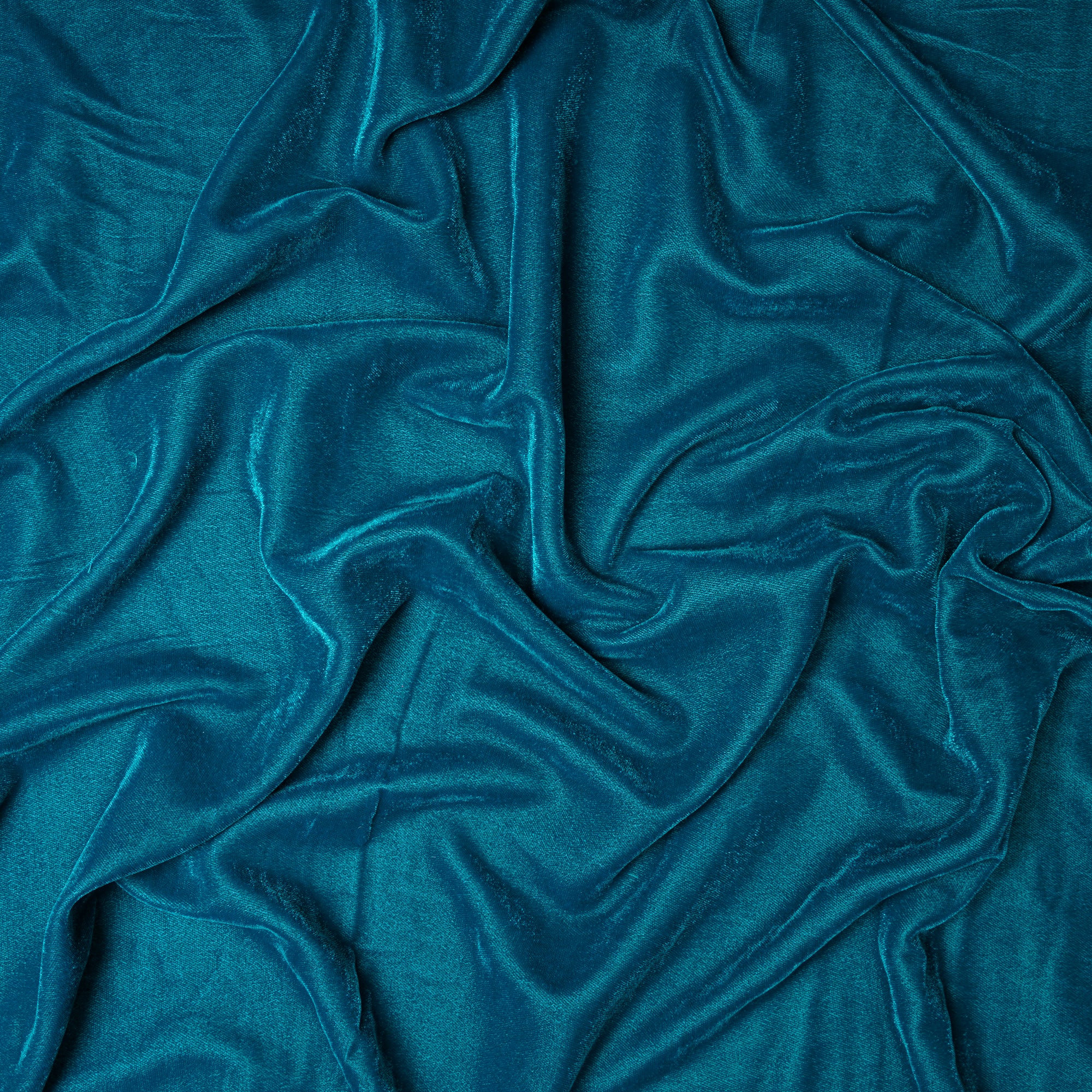 Crystal Teal Imported Korean Velvet Fabric (44" Width)