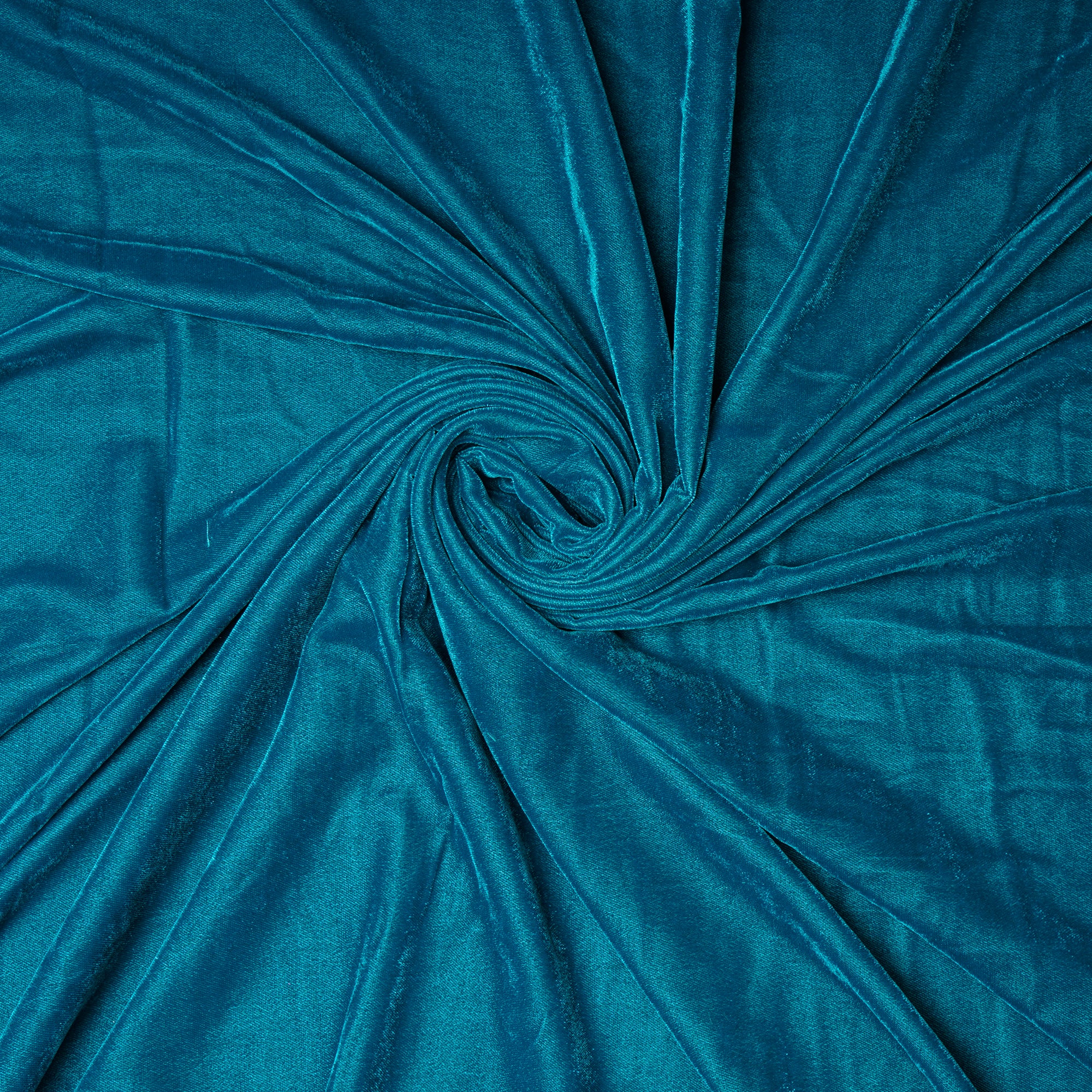 Crystal Teal Imported Korean Velvet Fabric (44" Width)