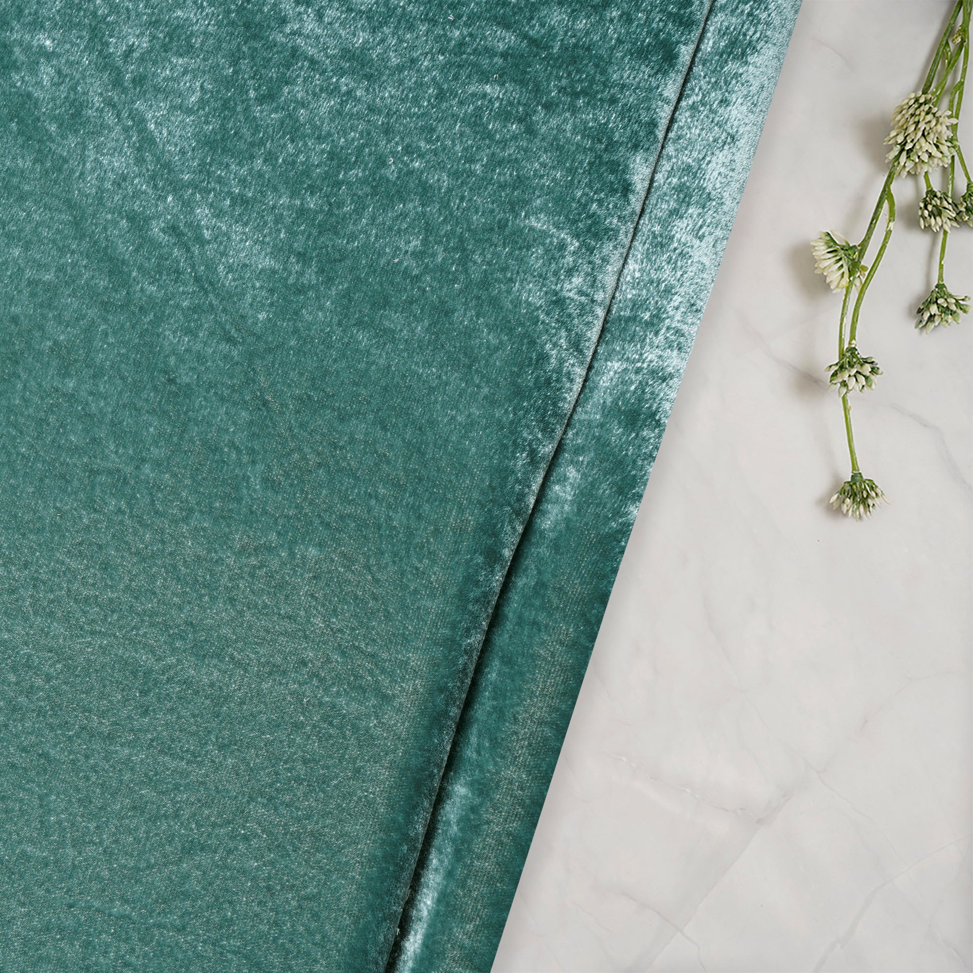 Sagebrush Green Imported Korean Velvet Fabric (44" Width)