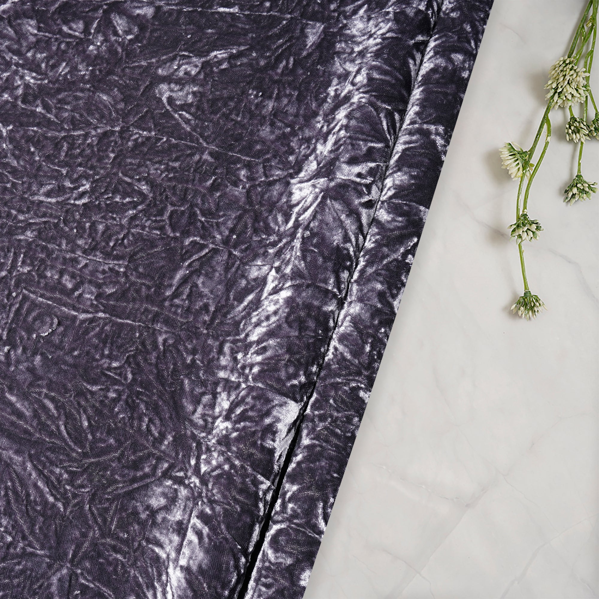 Raindrops Imported Crushed Velvet Fabric (44" Width)