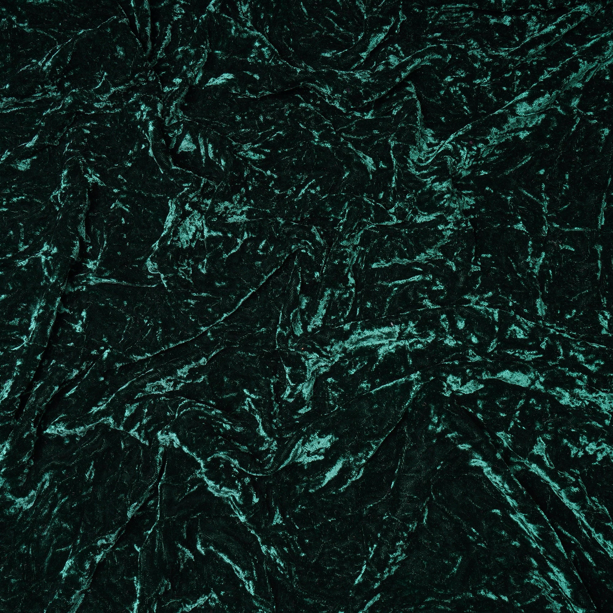 Dark Green Imported Crushed Velvet Fabric (44" Width)