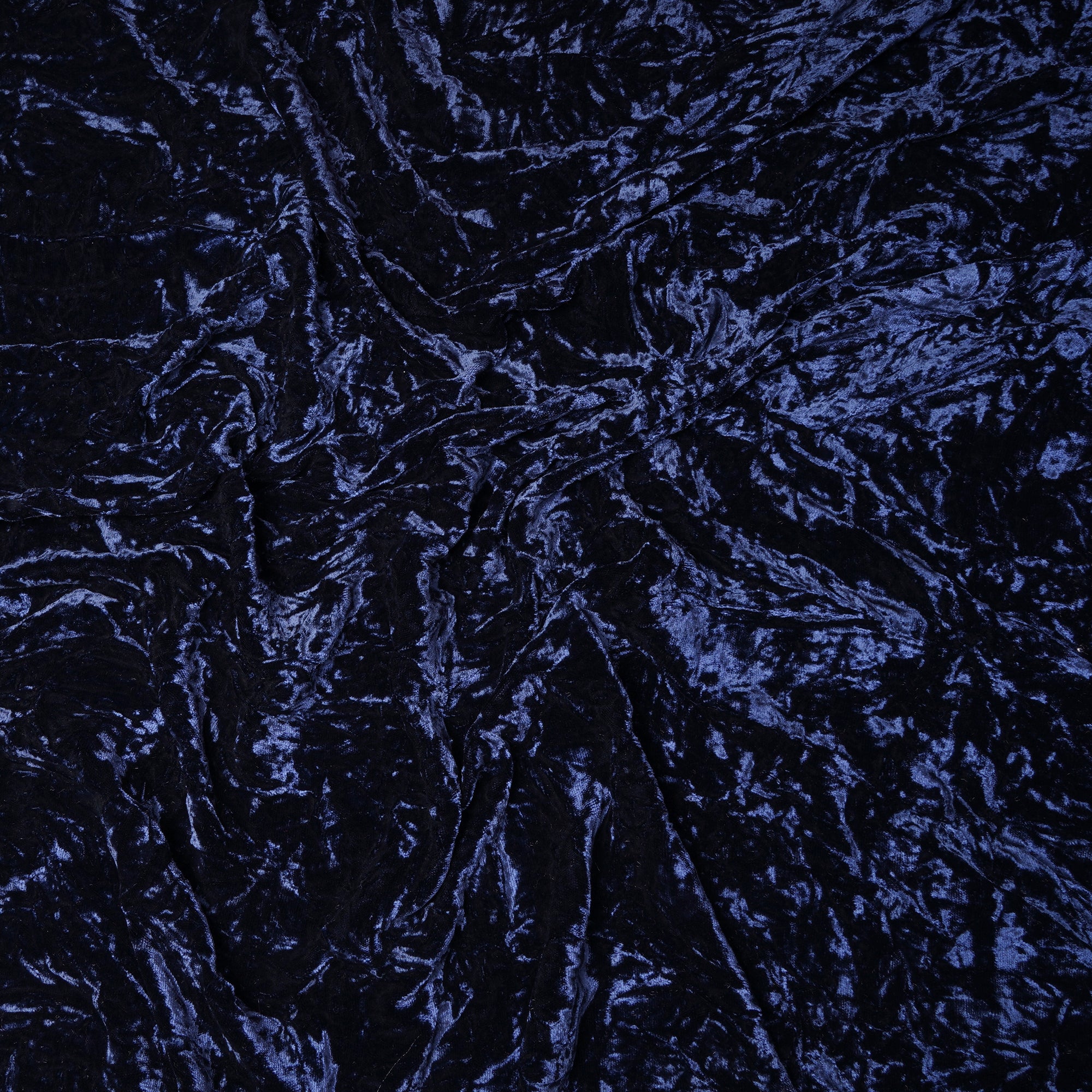 Deep Blue Imported Crushed Velvet Fabric (44" Width)