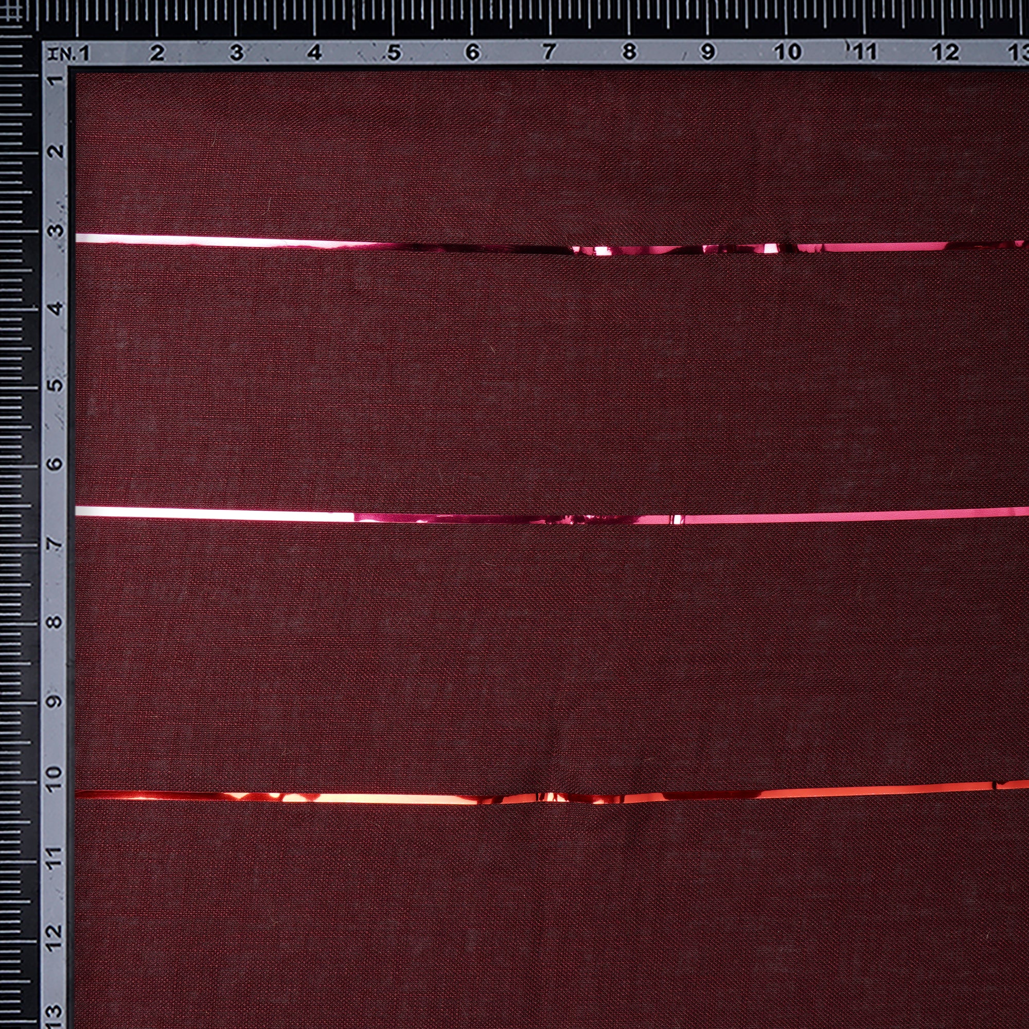 Tibetan Red Stripe Pattern Linen Fabric