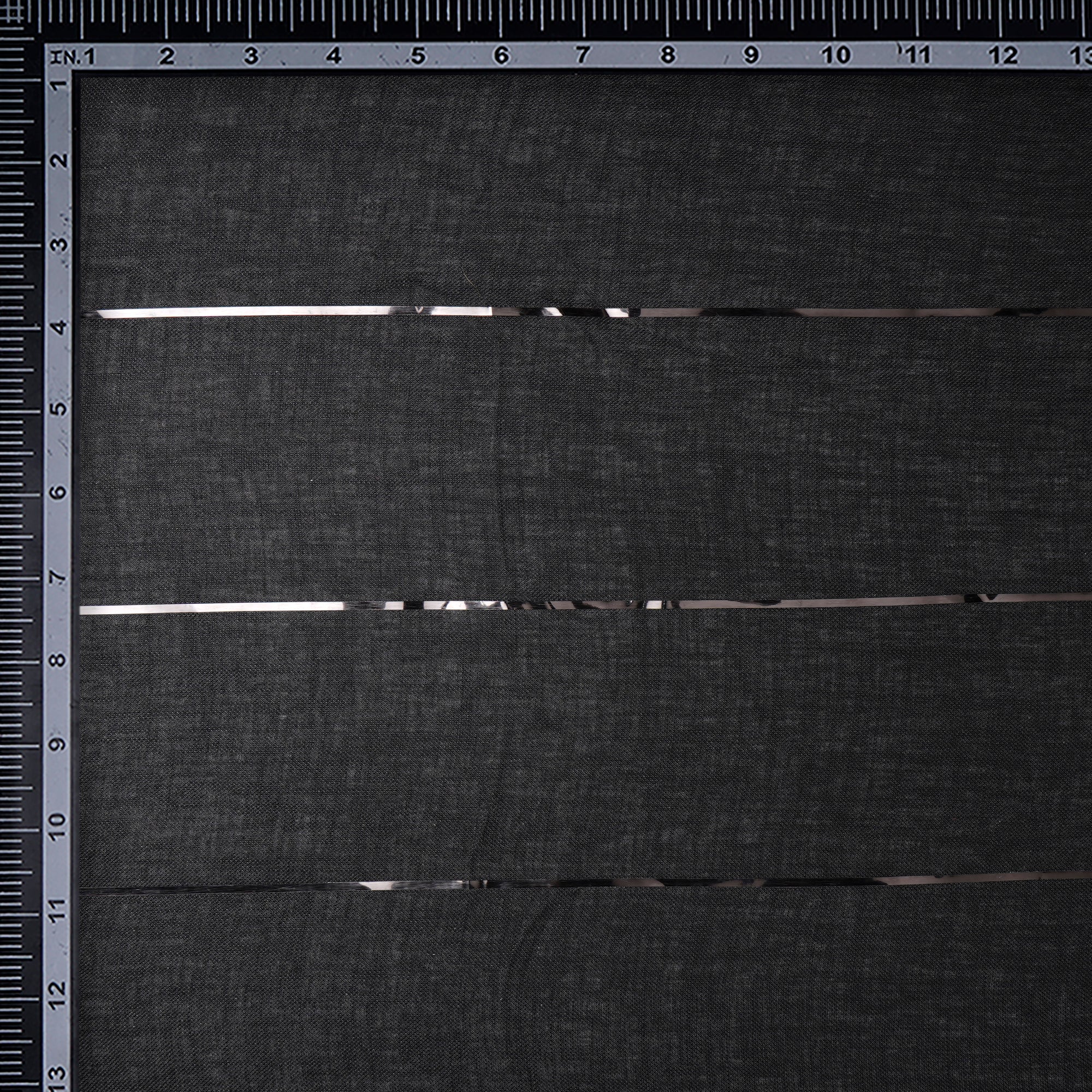 Black Stripe Pattern Linen Fabric