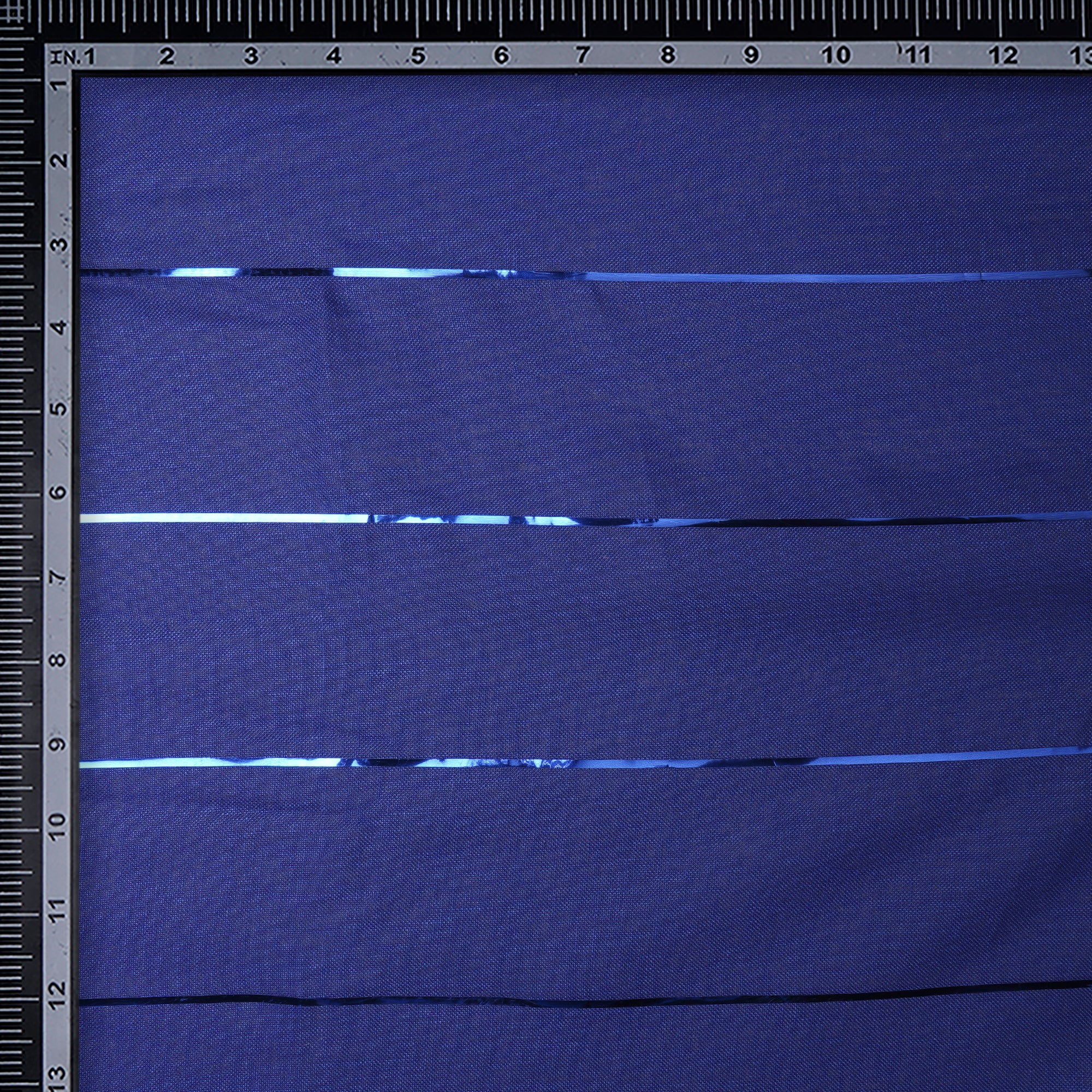 Royal Blue Stripe Pattern Linen Fabric