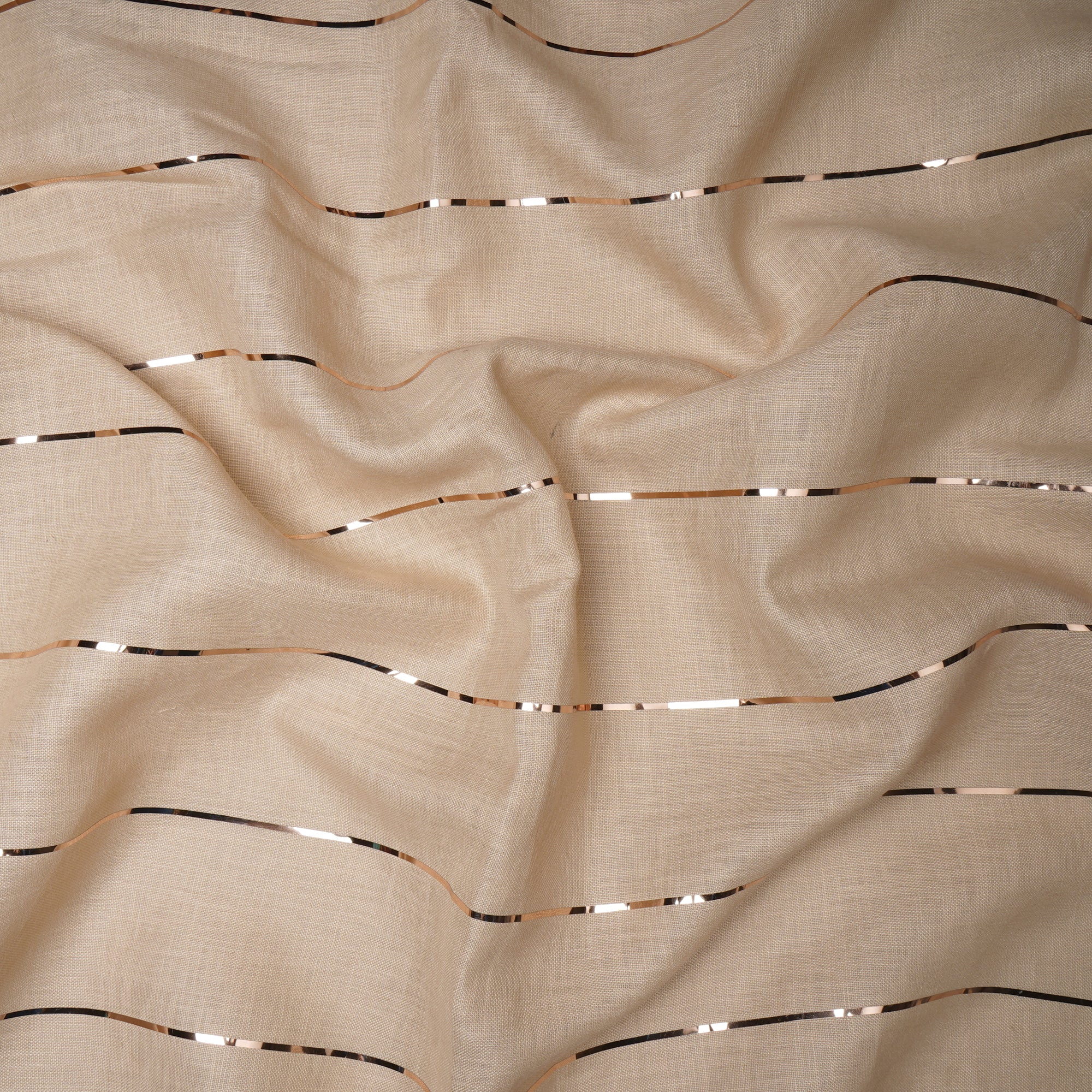 Lamb's Wool Stripe Pattern Linen Fabric