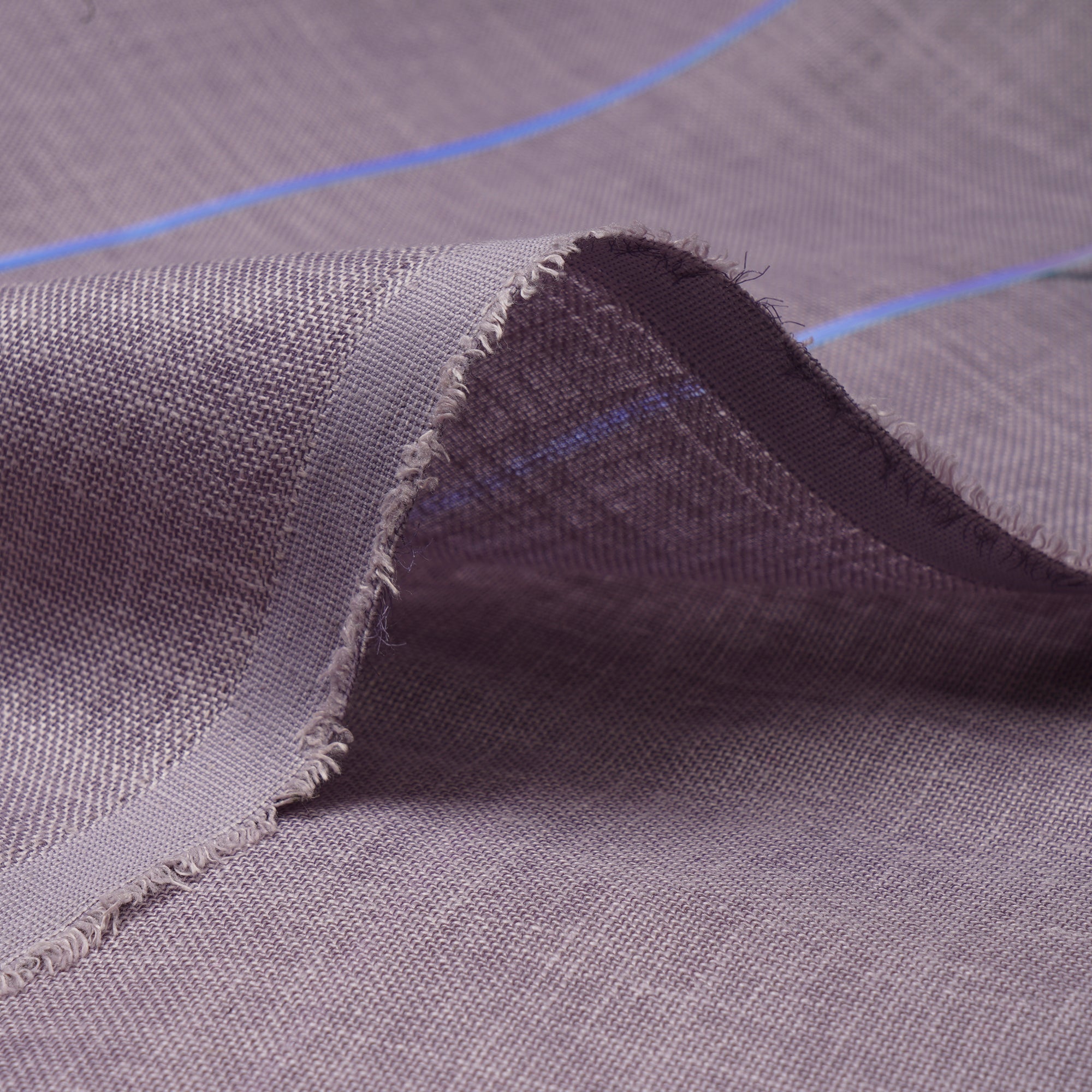 Burnished Lilac Stripe Pattern Linen Fabric