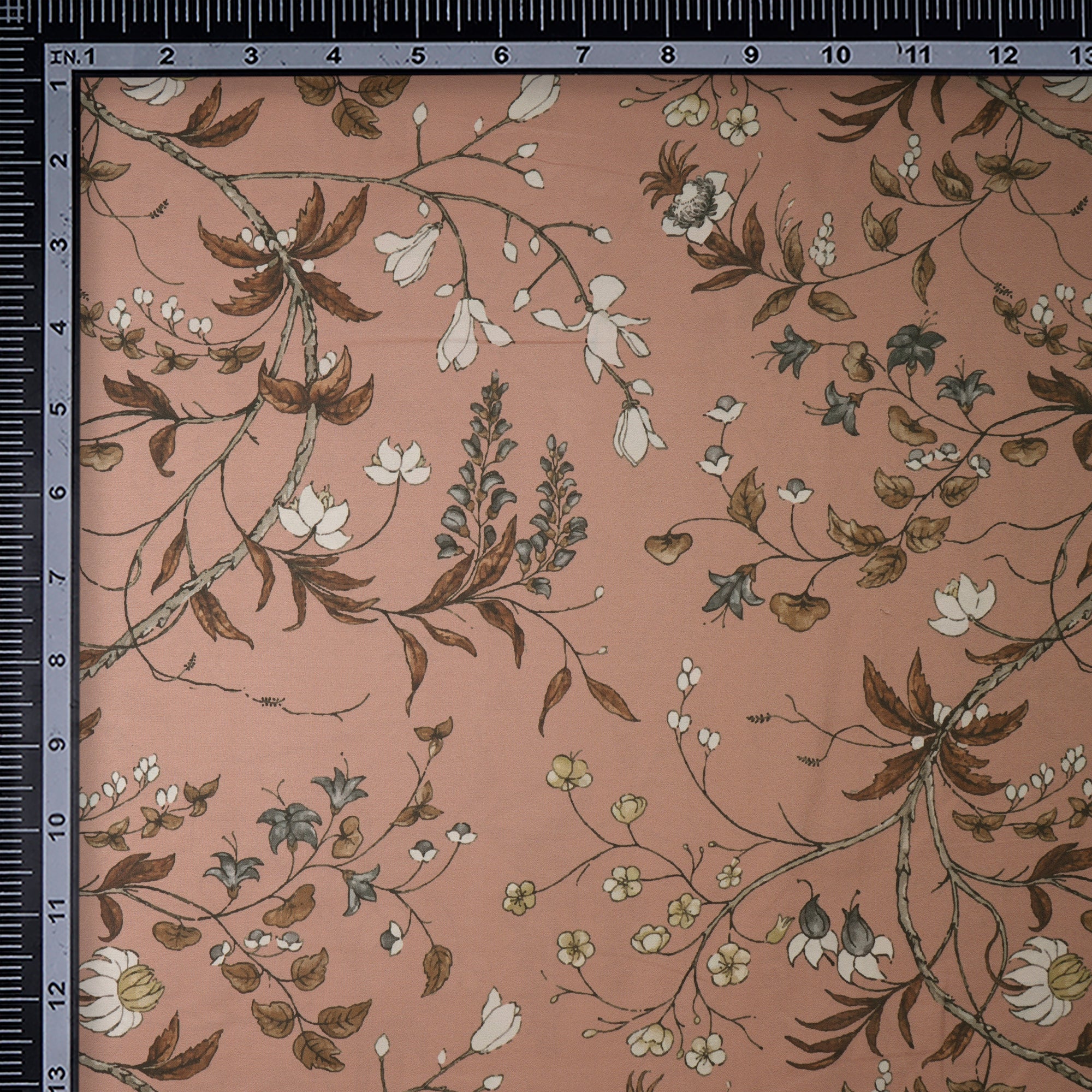 Tuscany Floral Pattern Printed Crepe Fabric