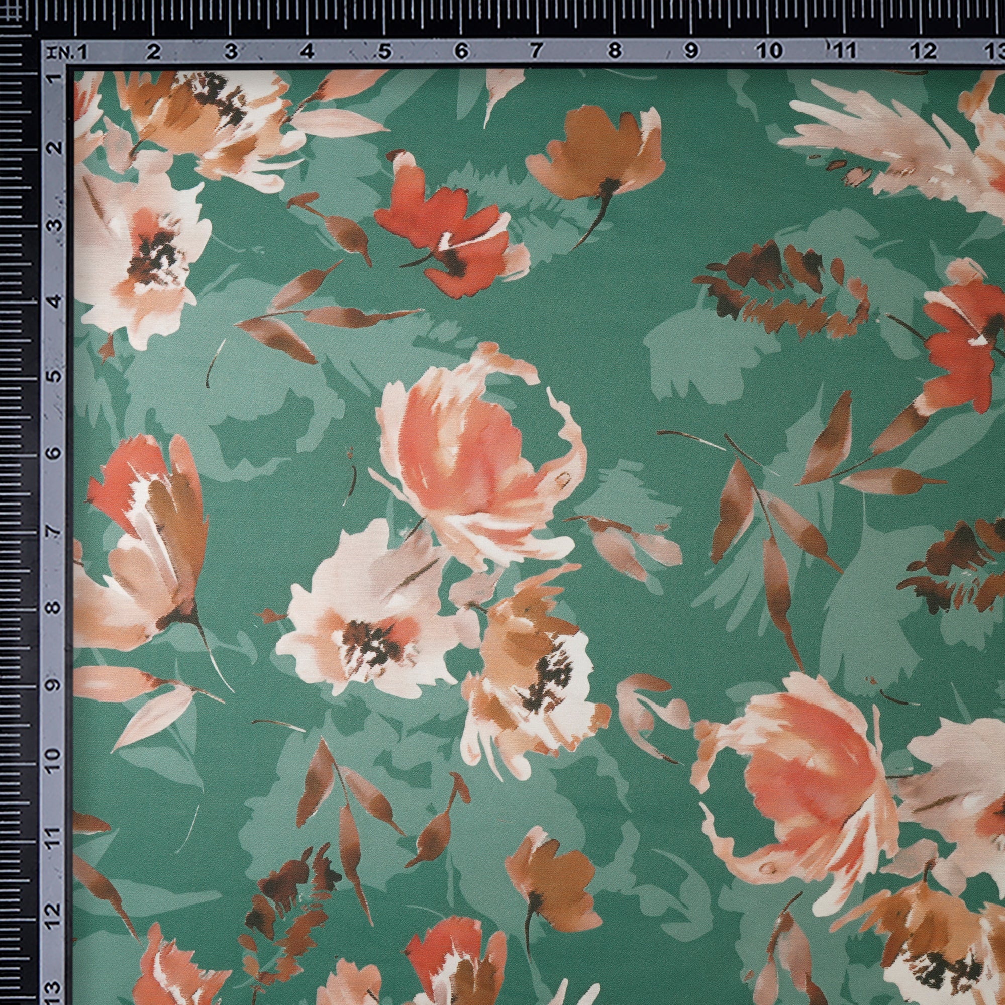 Greenbriar Floral Pattern Printed Crepe Fabric