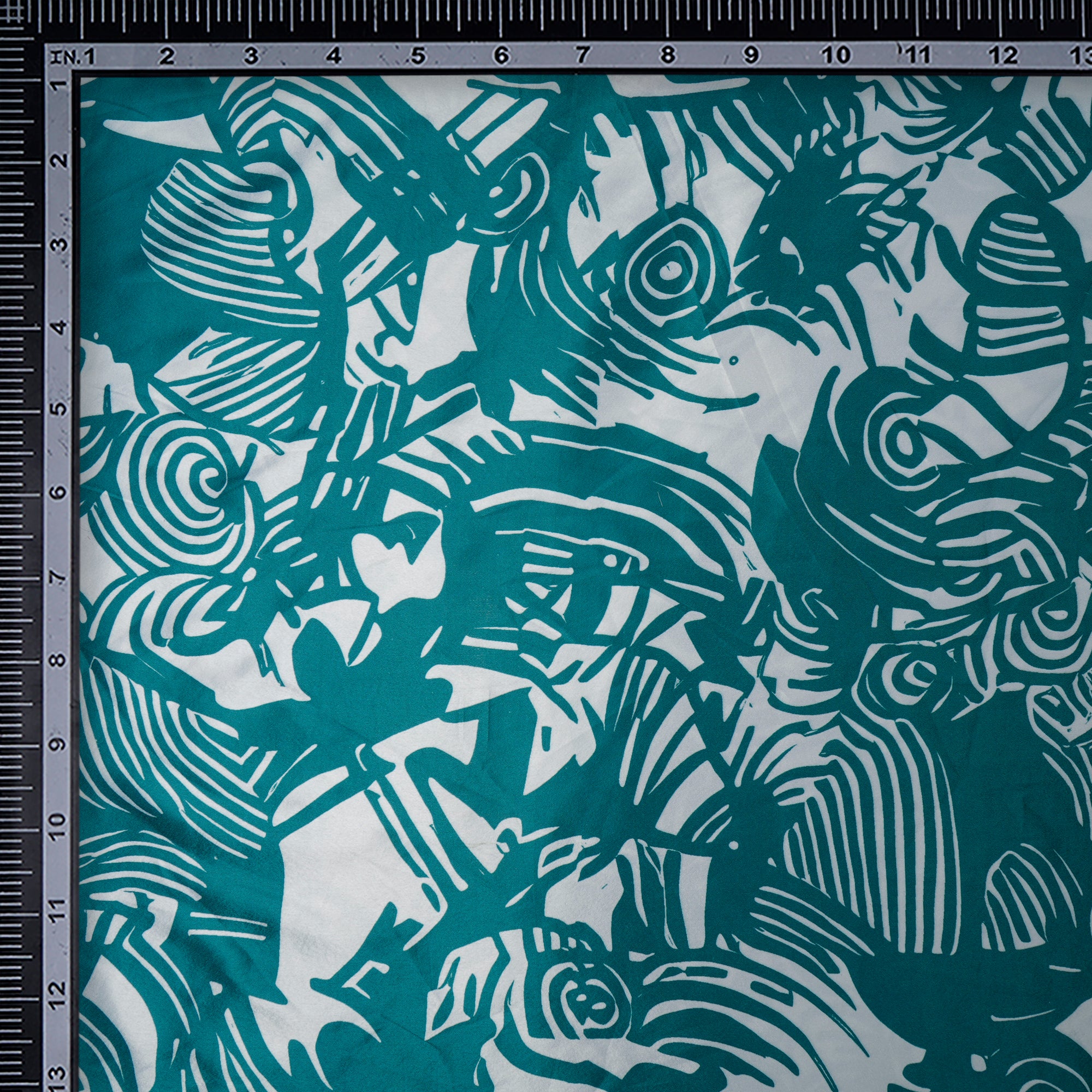 Kayaking All Over Pattern Printed Satin Fabric